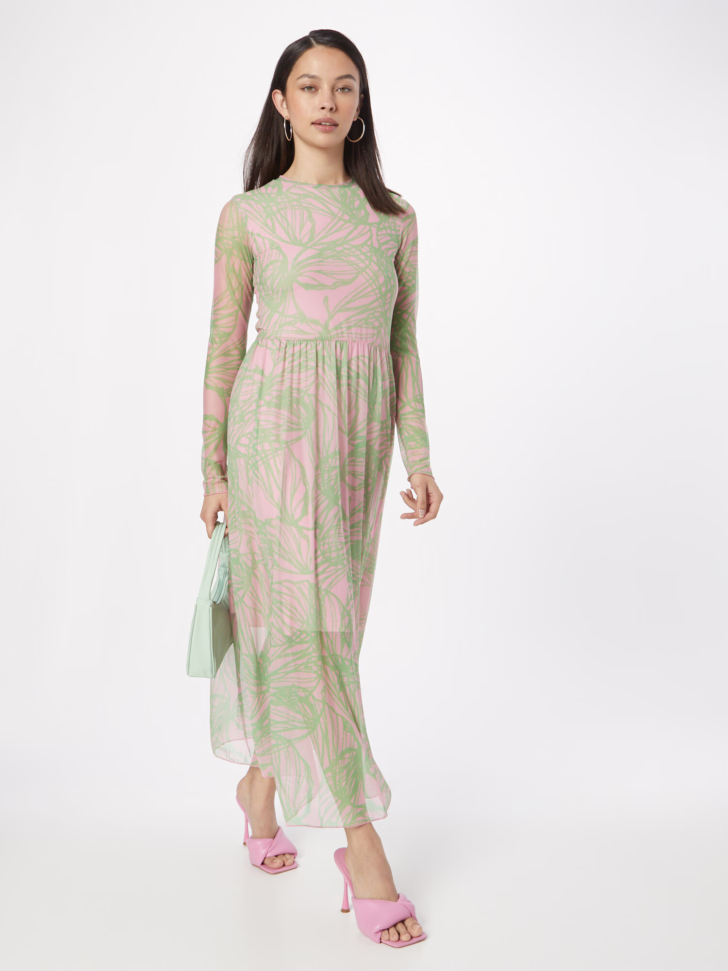 Moves Rochie verde kiwi / mov orhidee - Pled.ro