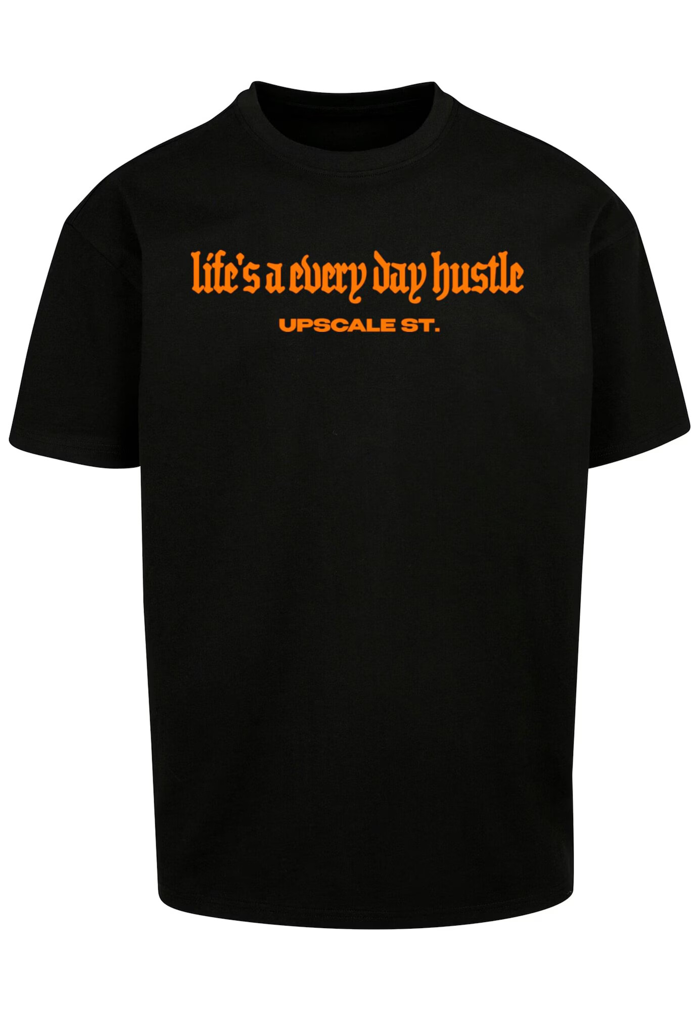 MT Upscale Tricou 'Hustle' nisipiu / mov deschis / portocaliu / negru - Pled.ro