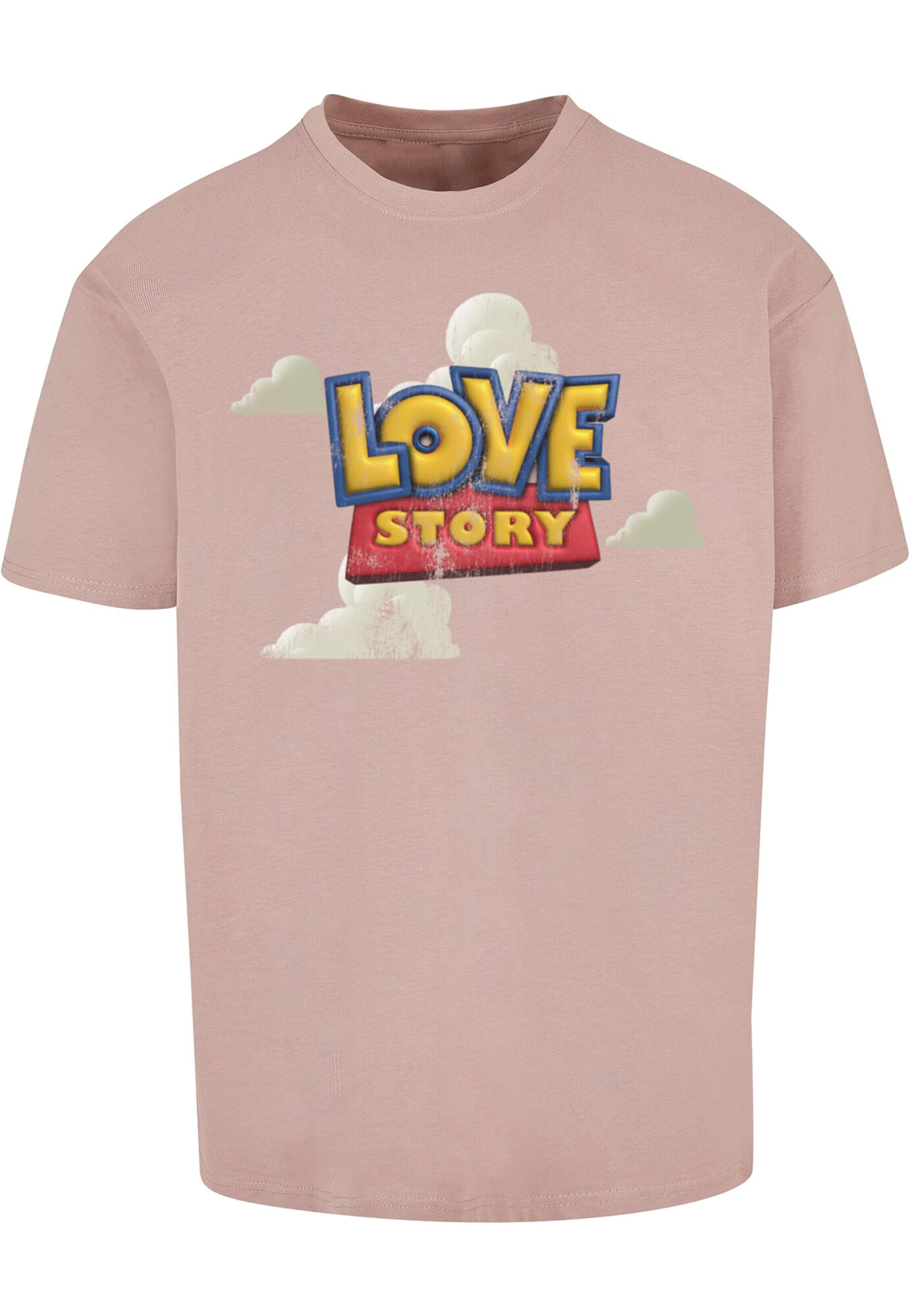 MT Upscale Tricou 'Love Story' albastru / galben / roz / roșu - Pled.ro