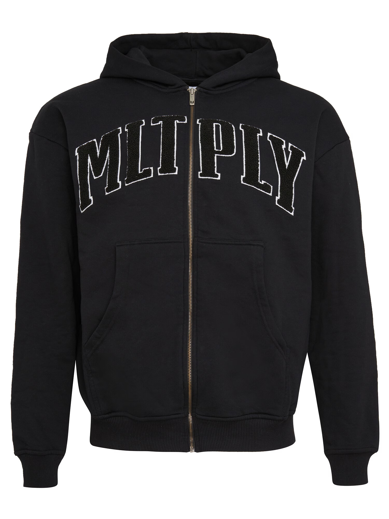 Multiply Apparel Hanorac negru / alb - Pled.ro