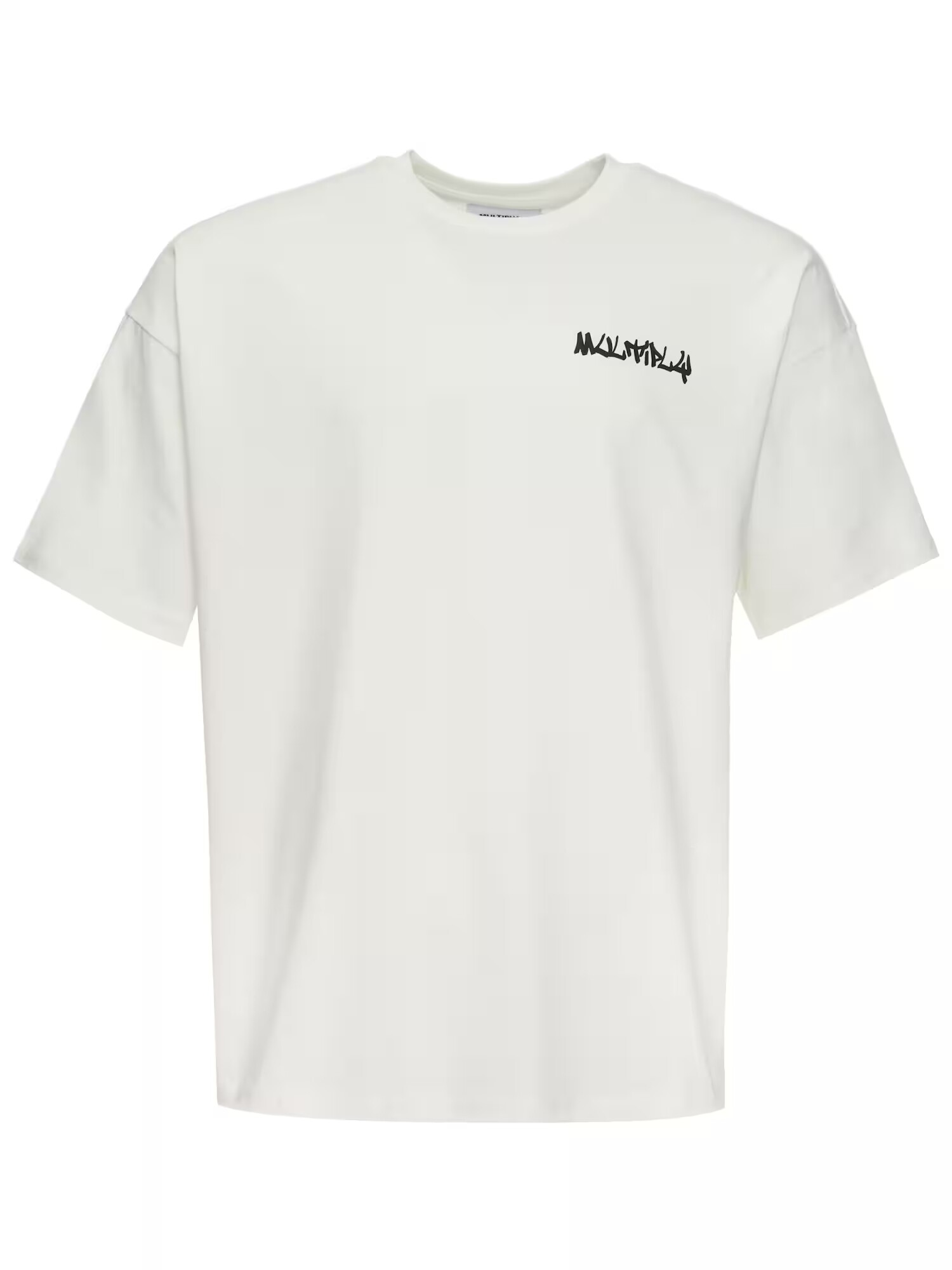 Multiply Apparel Tricou 'Tag' negru / alb - Pled.ro