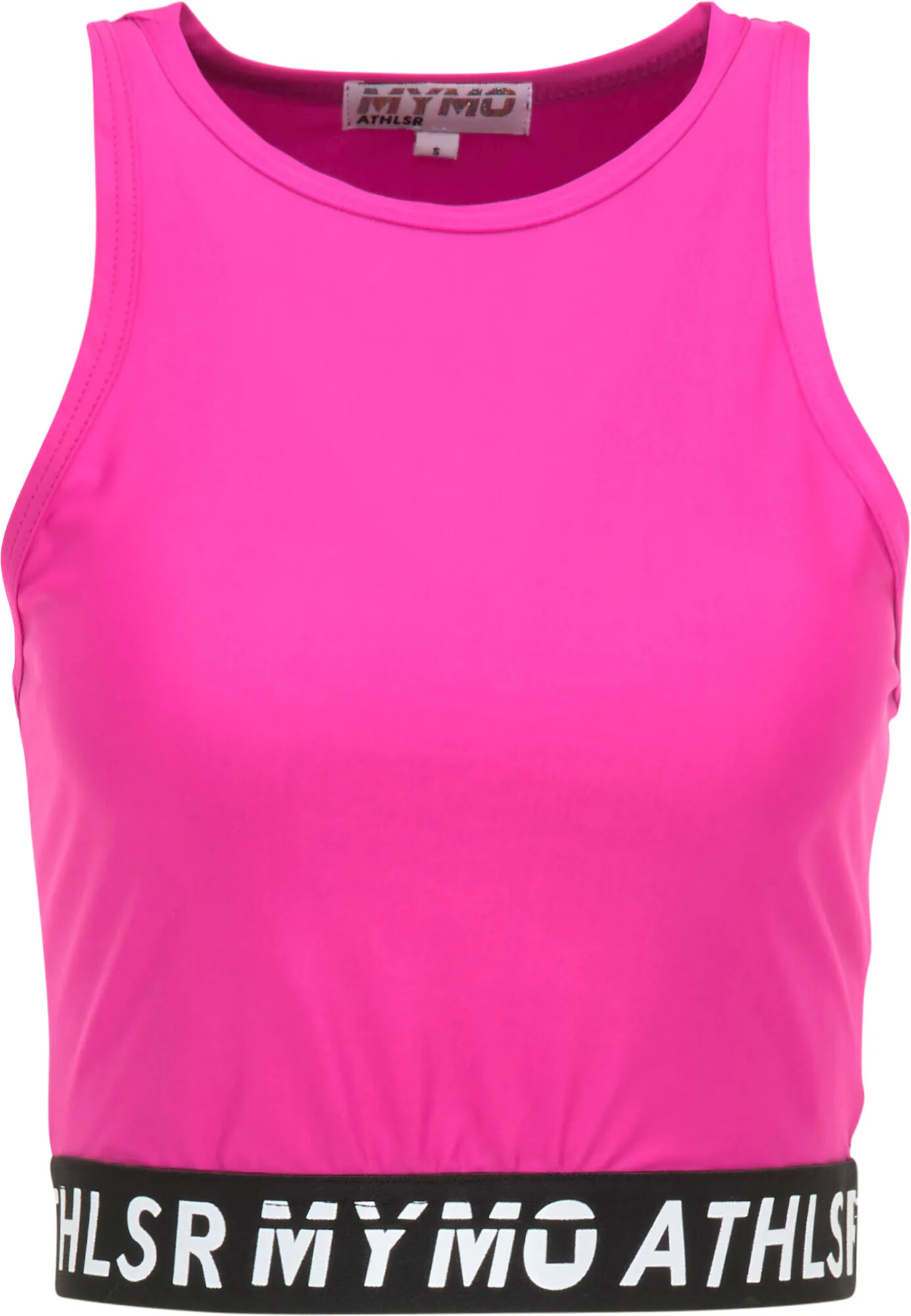 myMo ATHLSR Sport top roz neon / negru / alb - Pled.ro