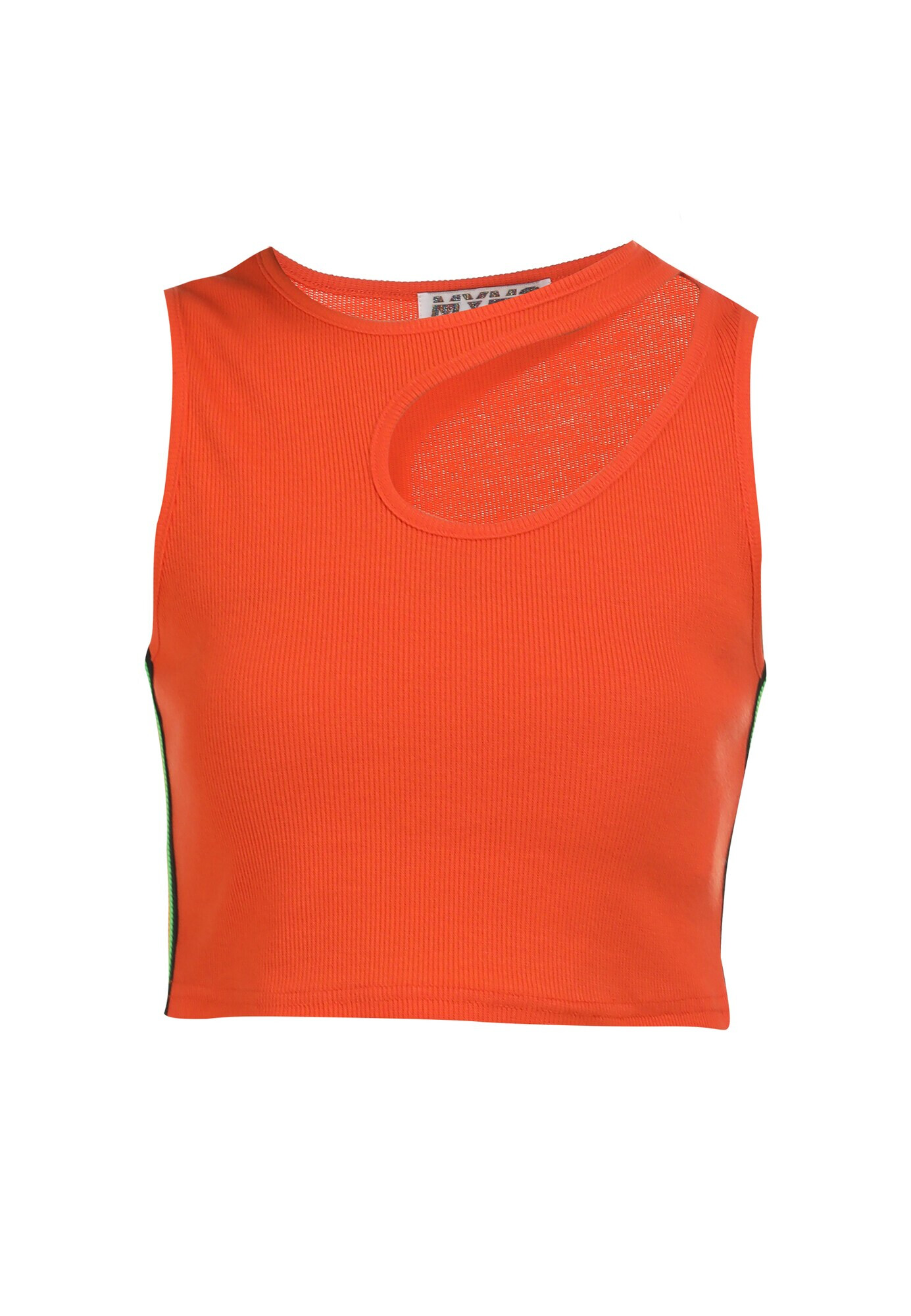 myMo ATHLSR Sport top verde neon / portocaliu neon / negru - Pled.ro