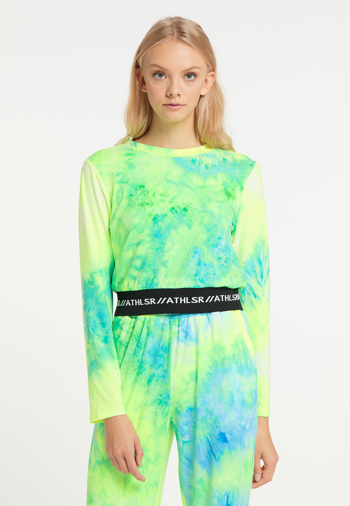 myMo ATHLSR Tricou funcțional albastru neon / galben neon / verde neon / negru / alb - Pled.ro