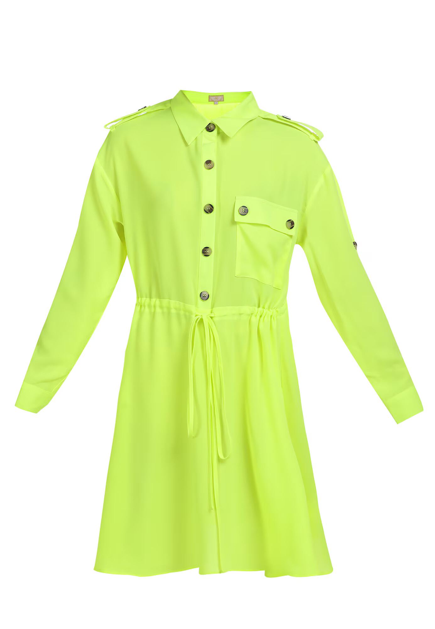 MYMO Rochie tip bluză verde limetă - Pled.ro