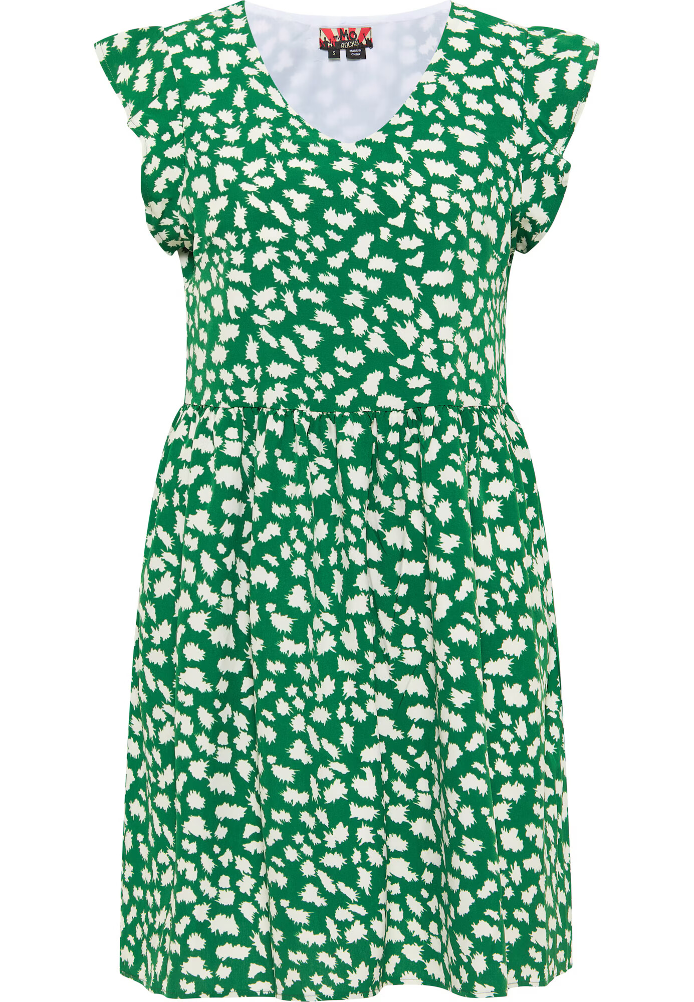 myMo ROCKS Rochie de vară verde / alb - Pled.ro