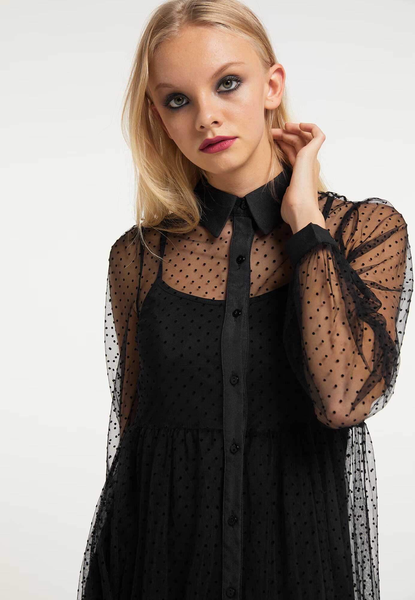 myMo ROCKS Rochie tip bluză negru - Pled.ro