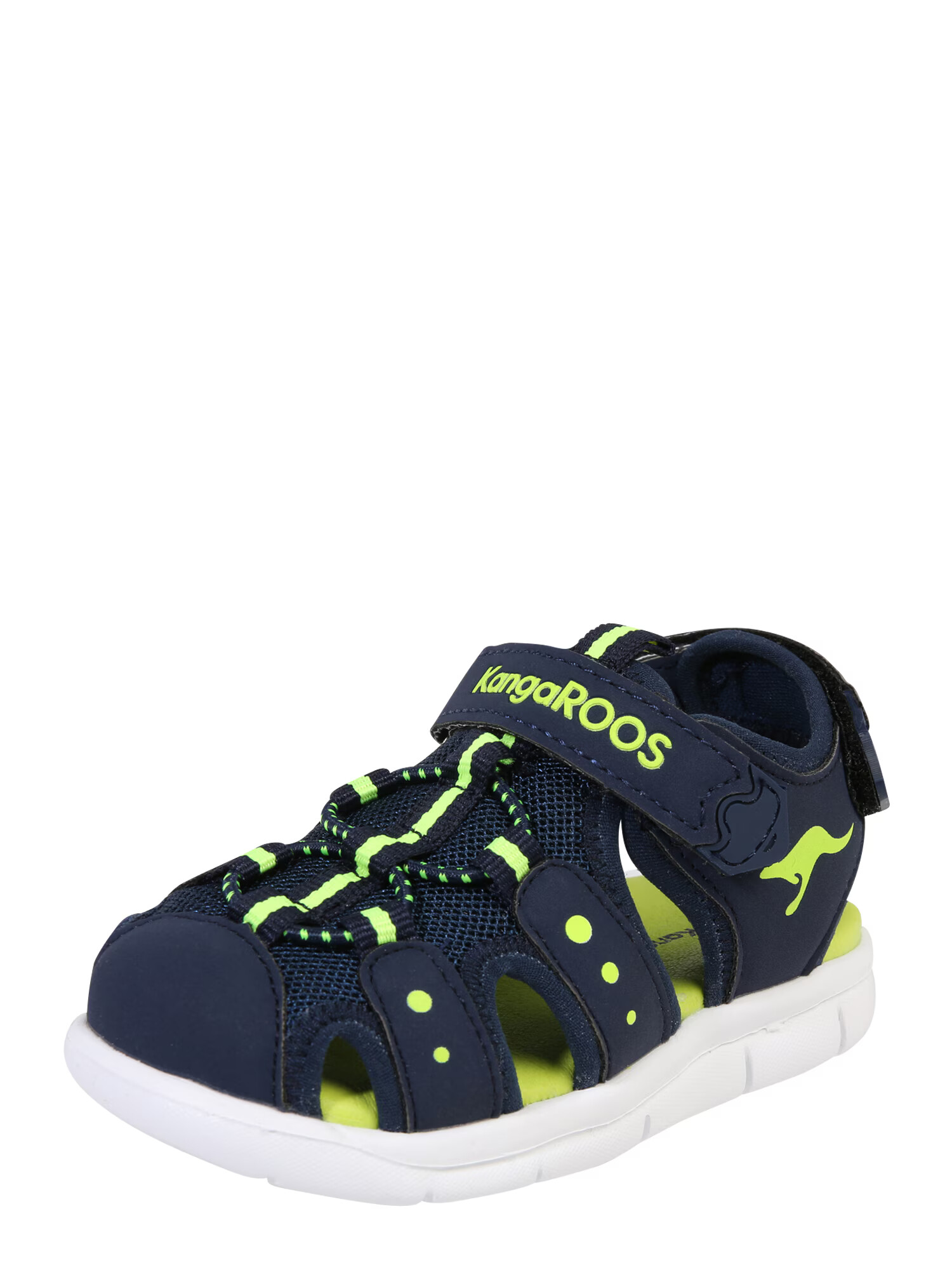 KangaROOS Sandale 'Mini' bleumarin / verde neon - Pled.ro