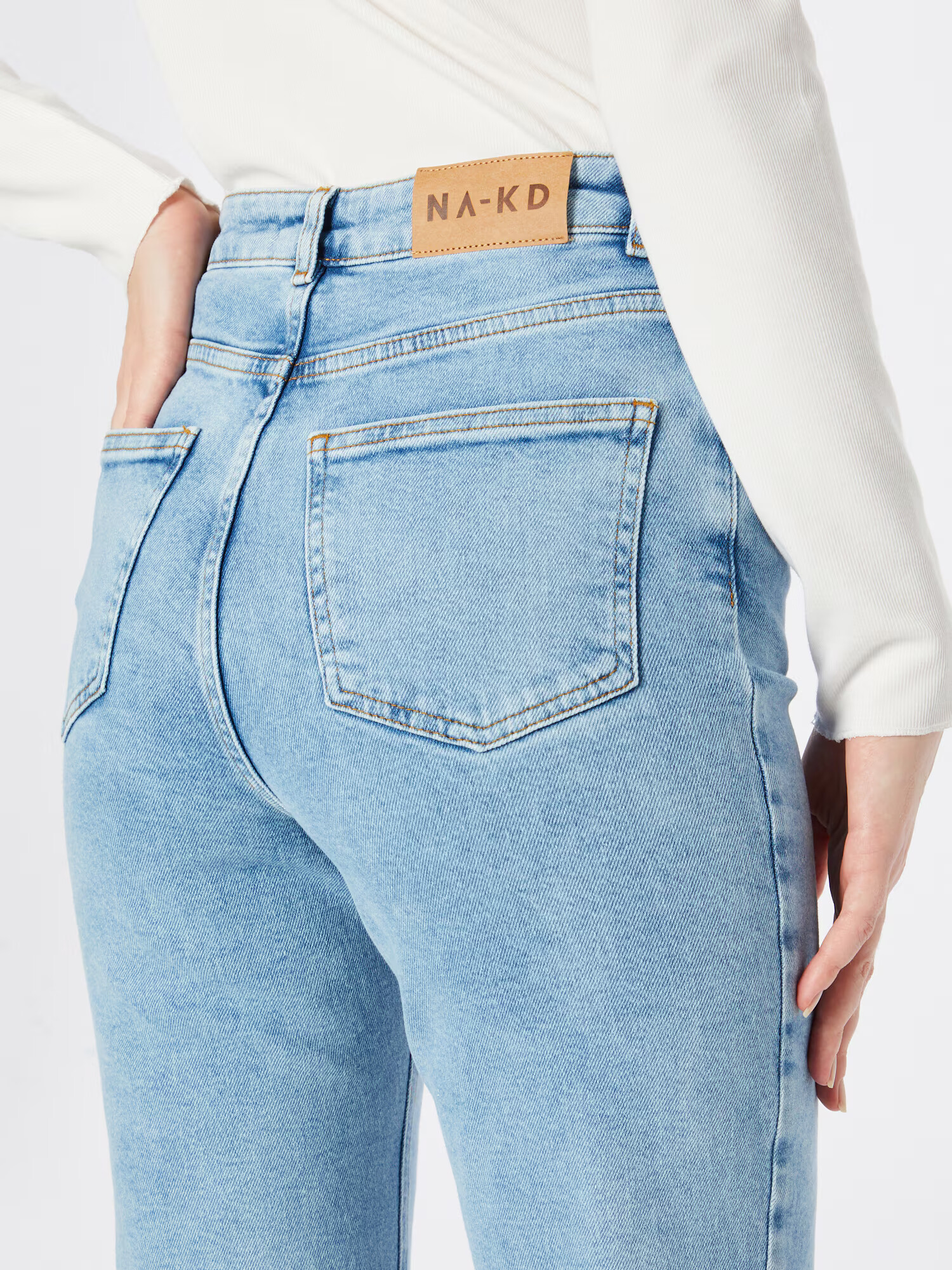 NA-KD Jeans albastru deschis - Pled.ro