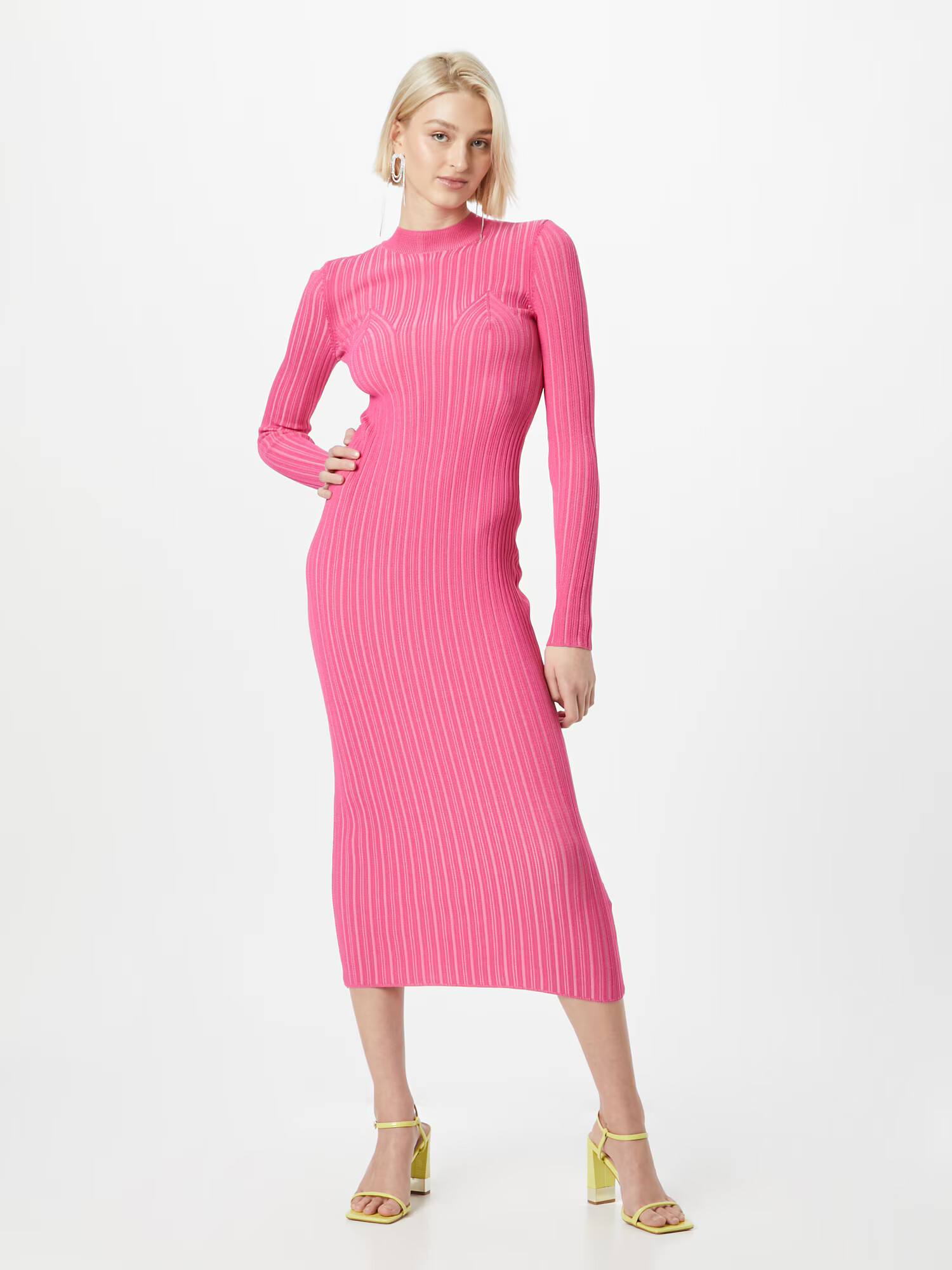 NA-KD Rochie tricotat roz / roz - Pled.ro