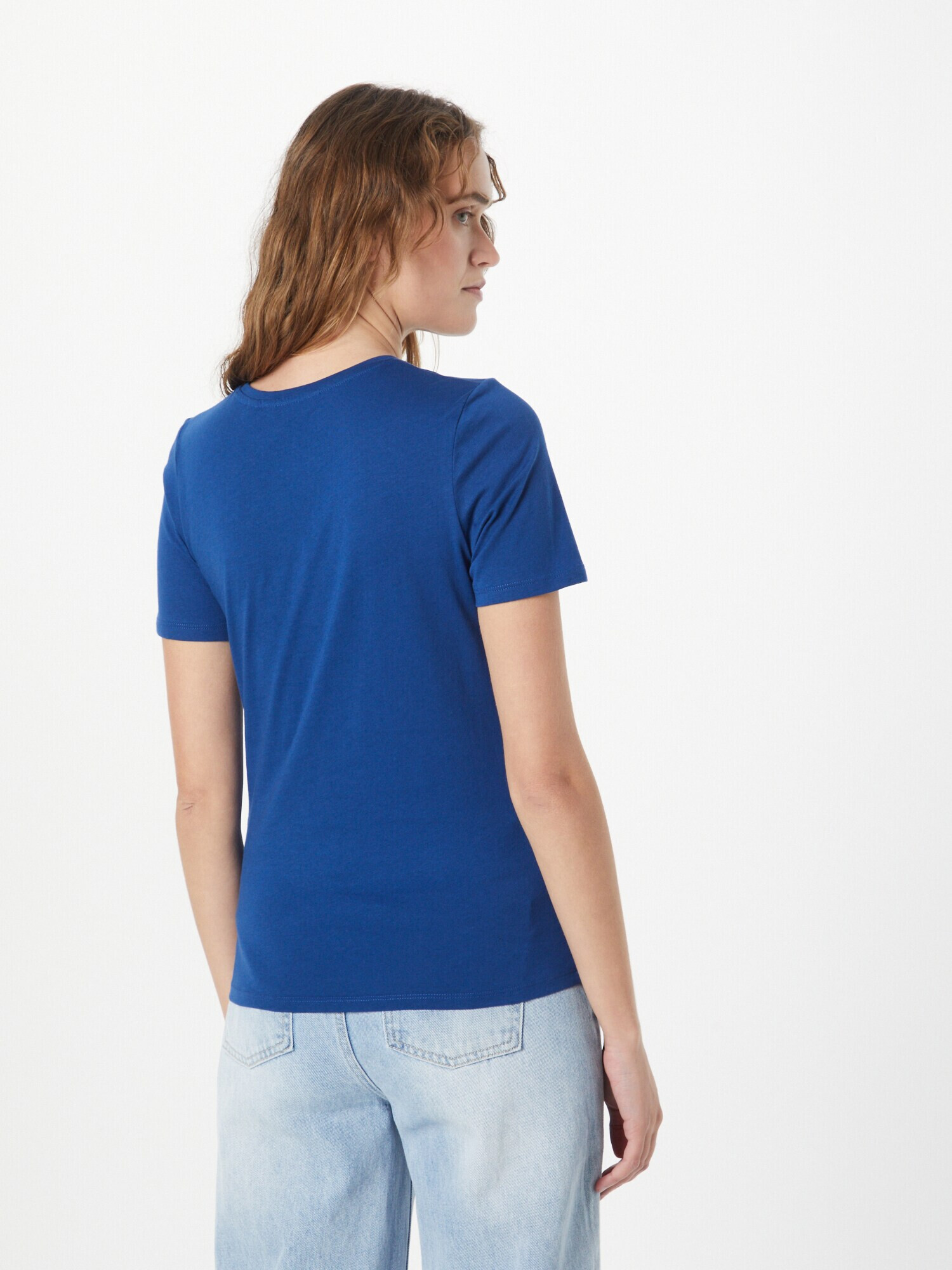 NAF NAF Tricou albastru cobalt / portocaliu / roz / alb - Pled.ro