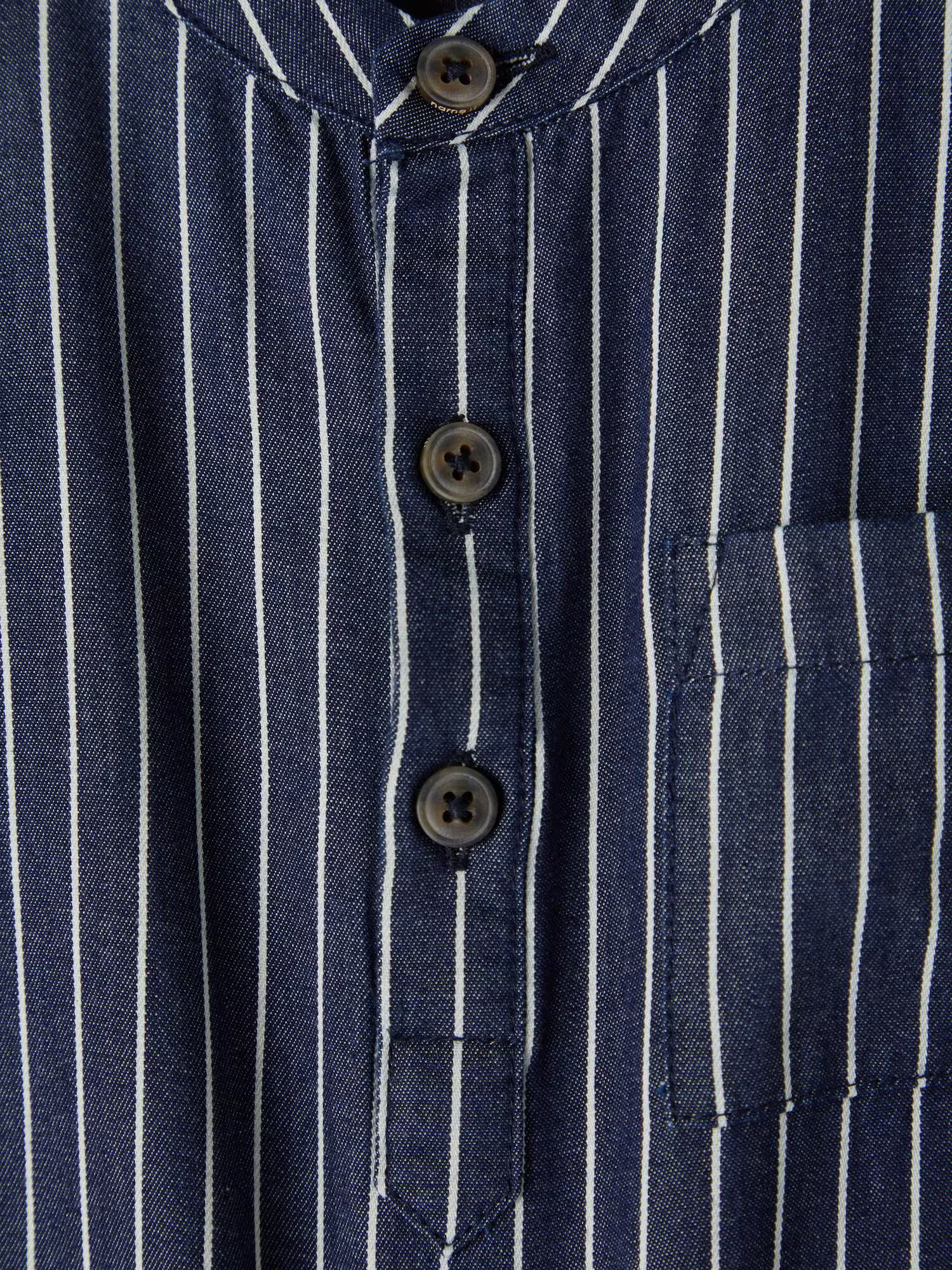 NAME IT Cămașă 'MASTRIPES' bleumarin / alb - Pled.ro