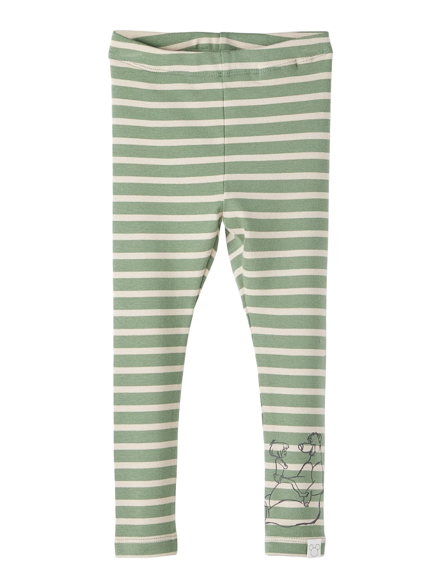 NAME IT Leggings 'Baloo' ecru / verde măr / negru - Pled.ro