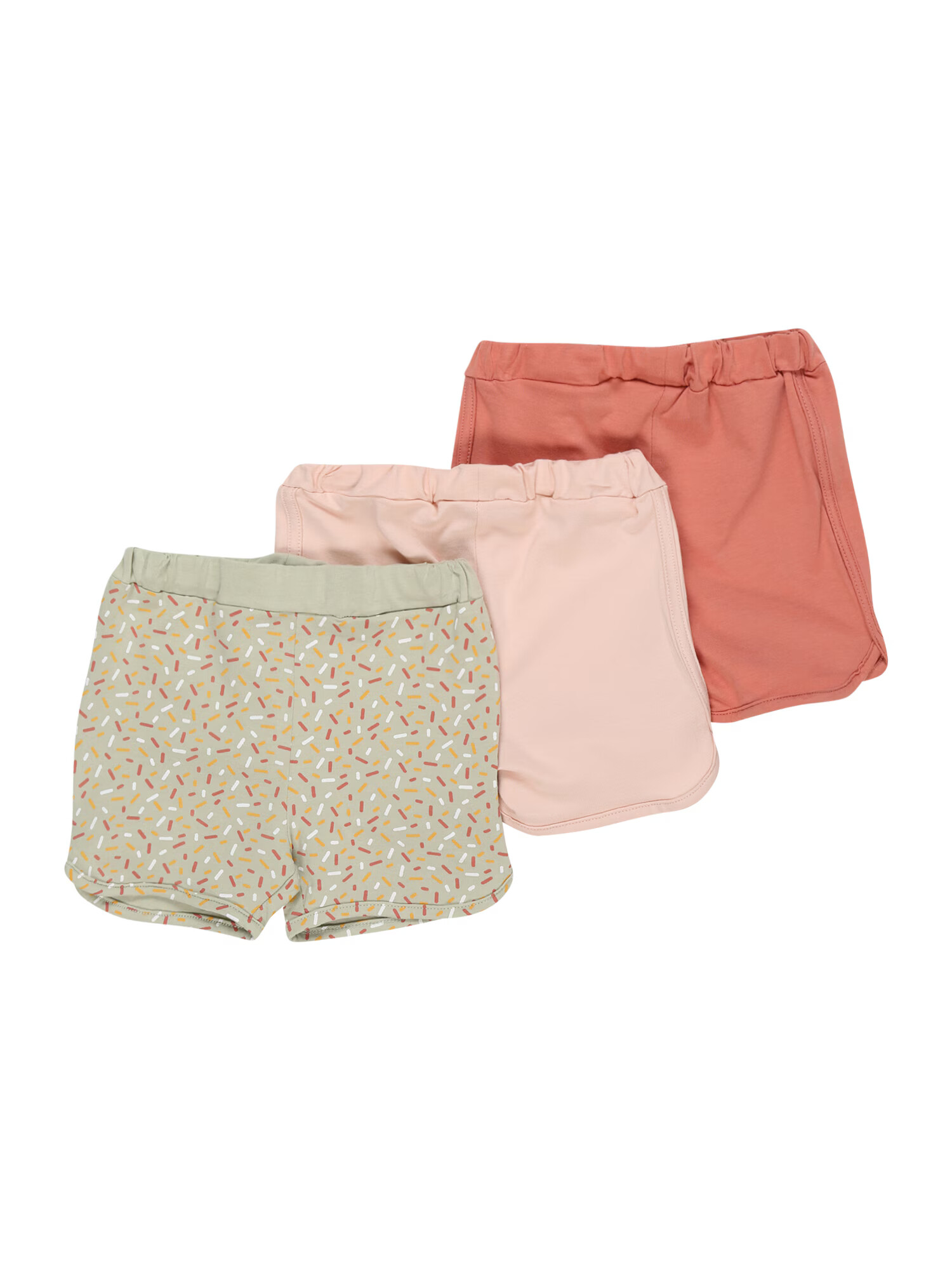 NAME IT Pantaloni 'BARBEL' verde pastel / portocaliu somon / roz pastel - Pled.ro