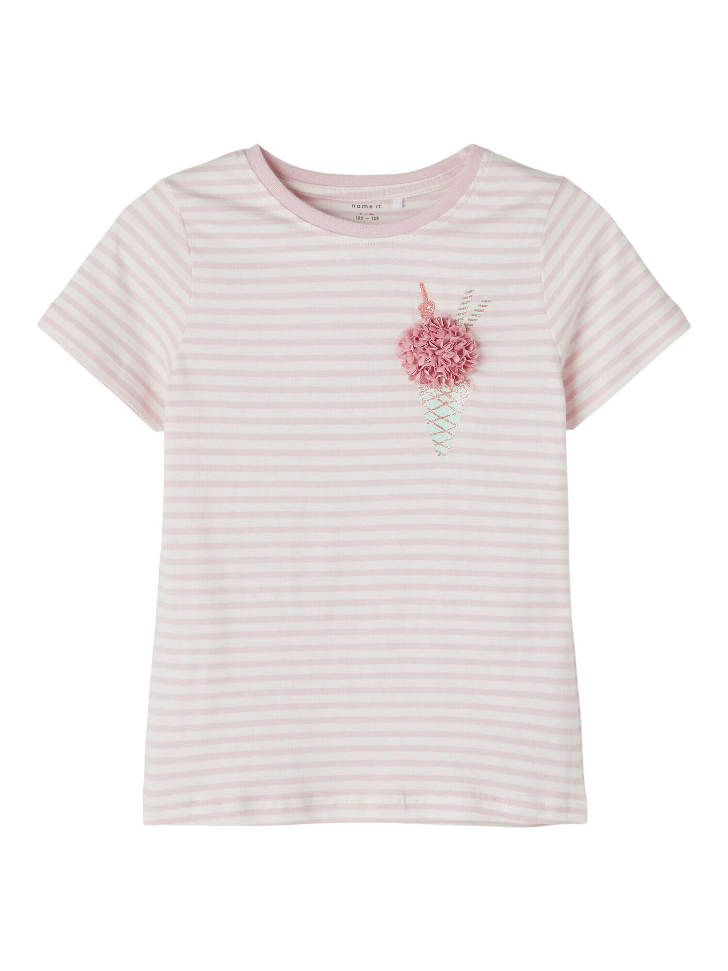 NAME IT Tricou 'JIEMMA' azur / mov pastel / rosé / alb - Pled.ro