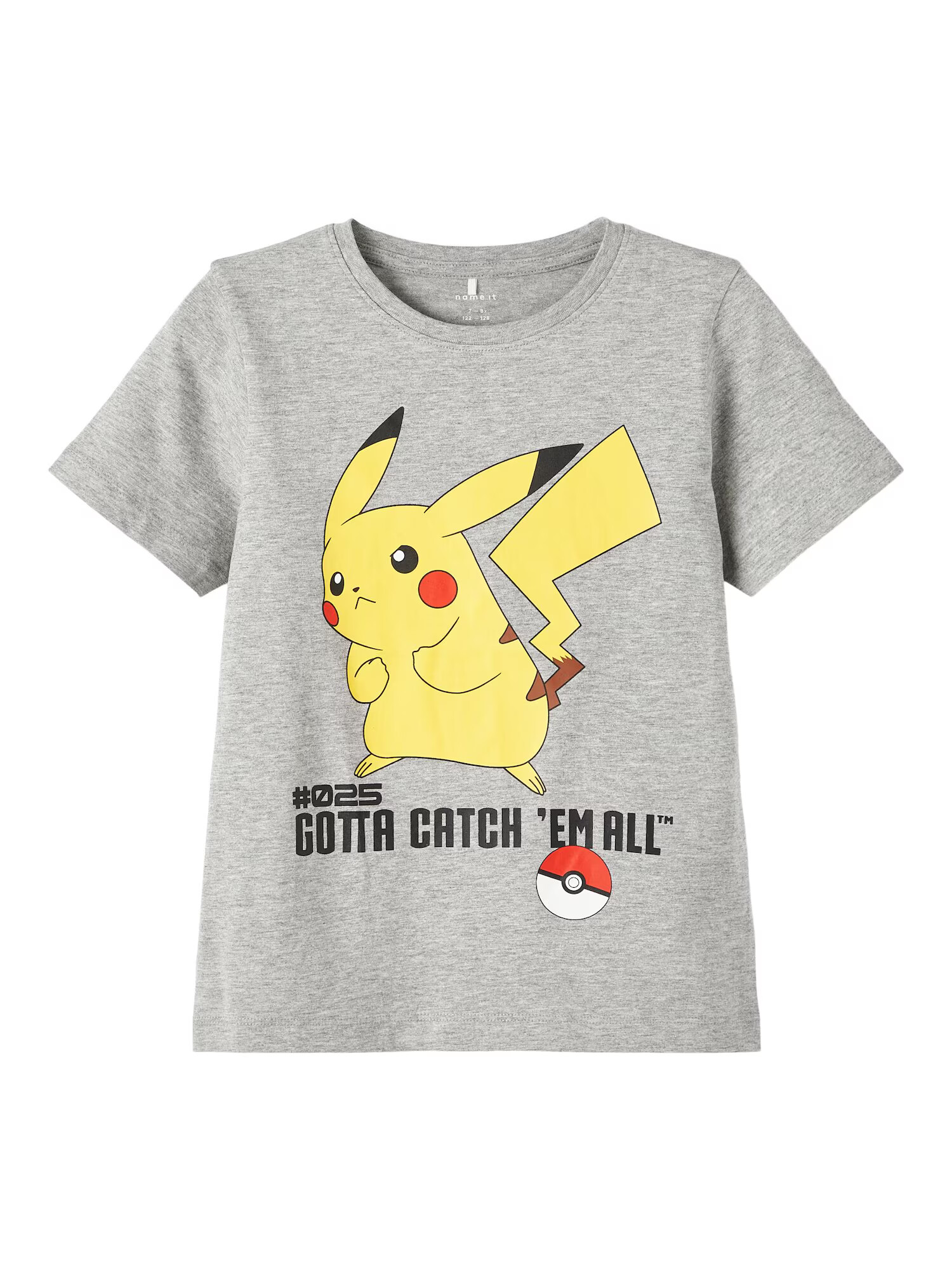 NAME IT Tricou 'Nikhil Pokemon' galben / gri amestecat / roșu / negru - Pled.ro