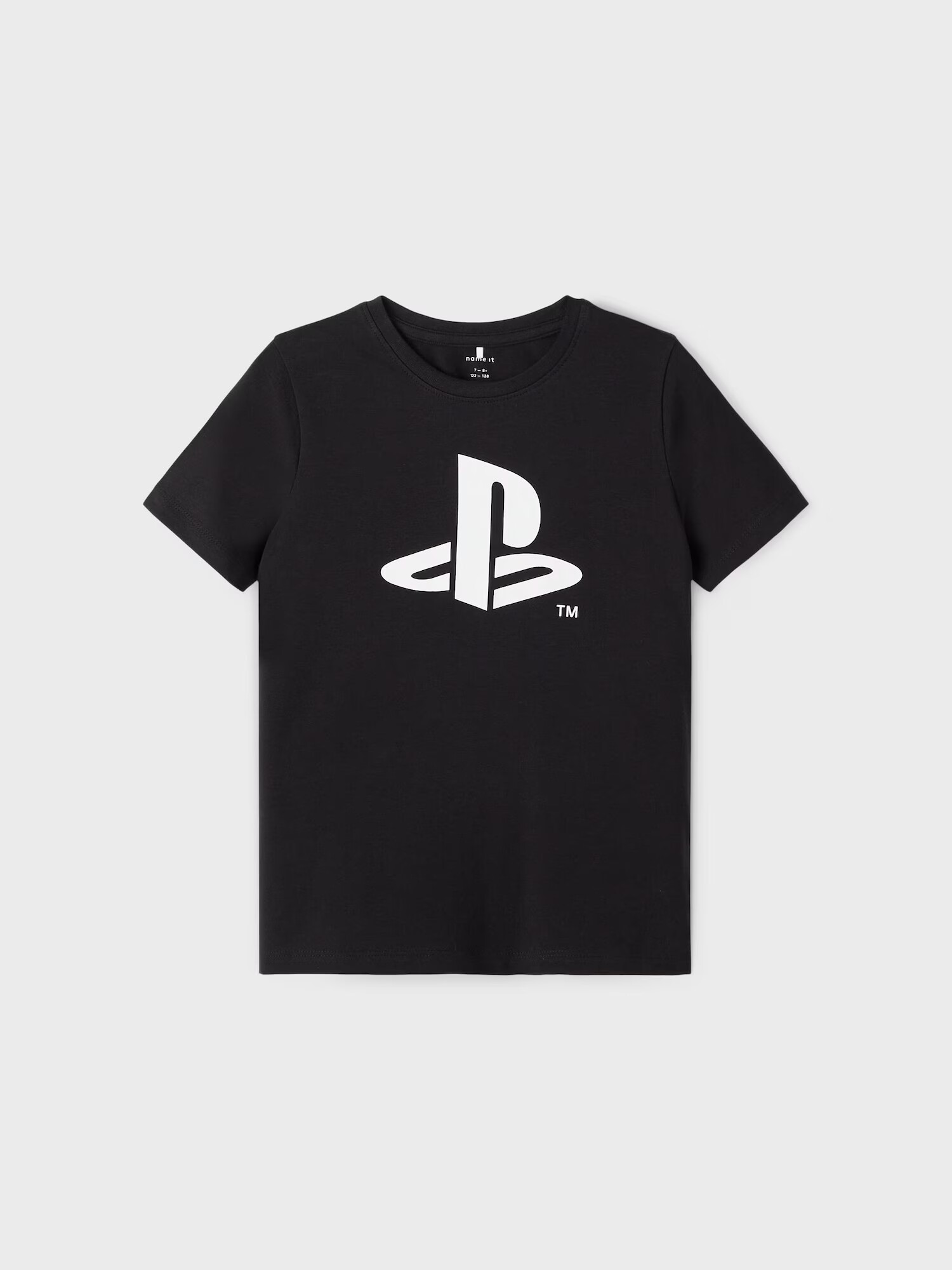 NAME IT Tricou 'Play Station' negru / alb - Pled.ro