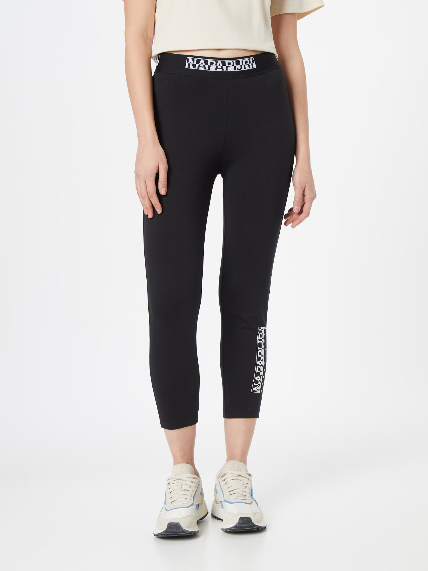 NAPAPIJRI Leggings negru / alb - Pled.ro