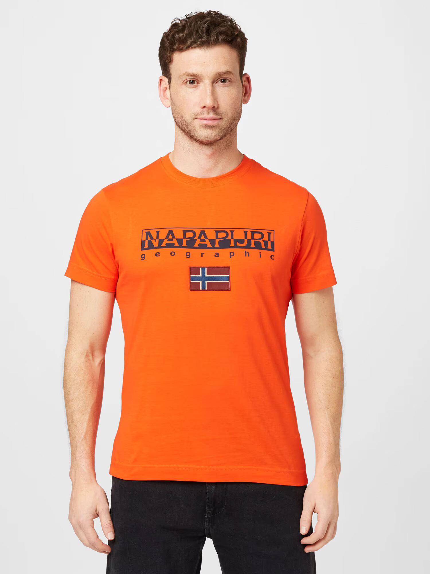 NAPAPIJRI Tricou 'AYAS' bleumarin / portocaliu / negru / alb - Pled.ro