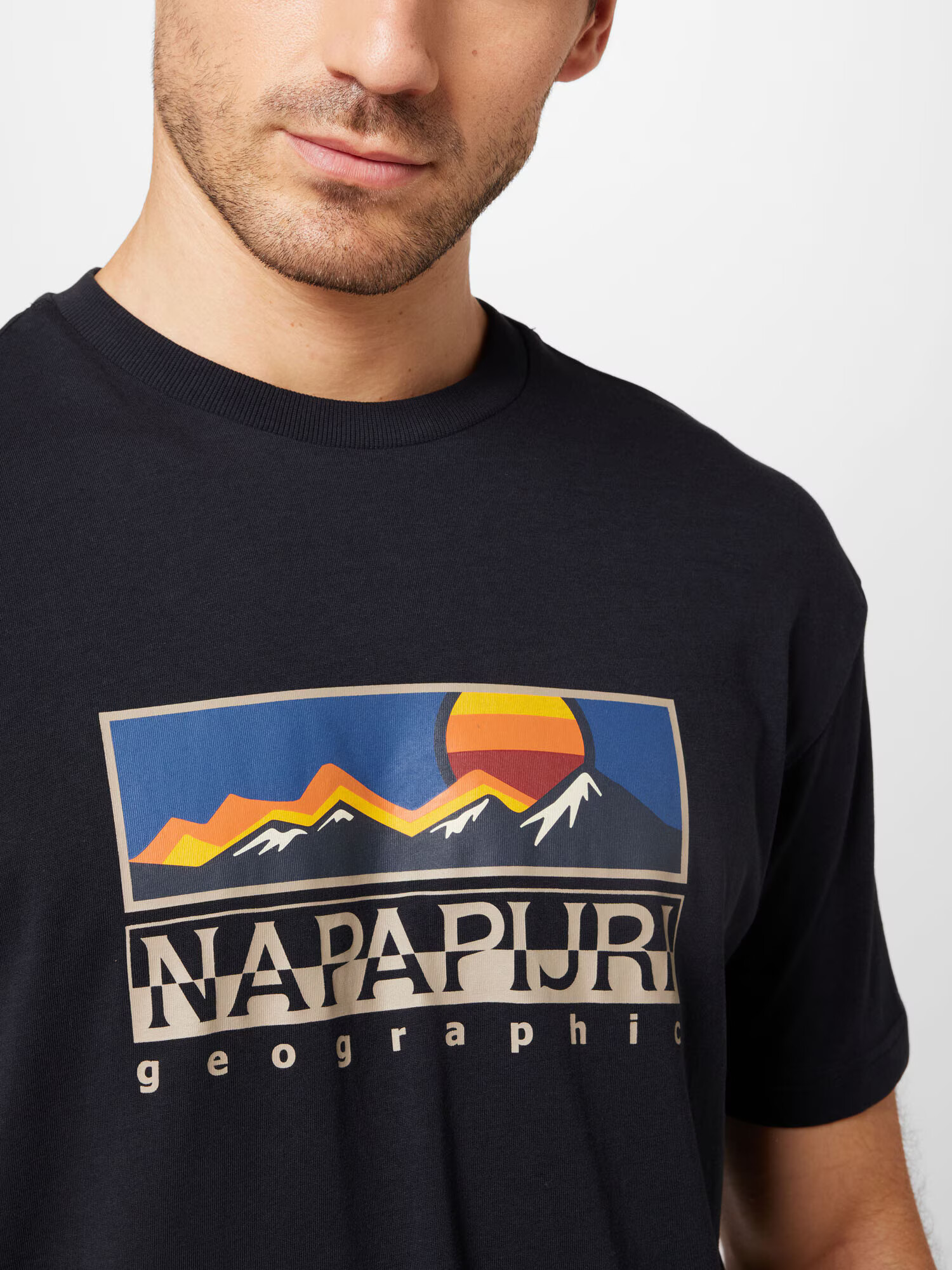 NAPAPIJRI Tricou 'FREESTYLE' bleumarin / galben / gri piatră / negru - Pled.ro