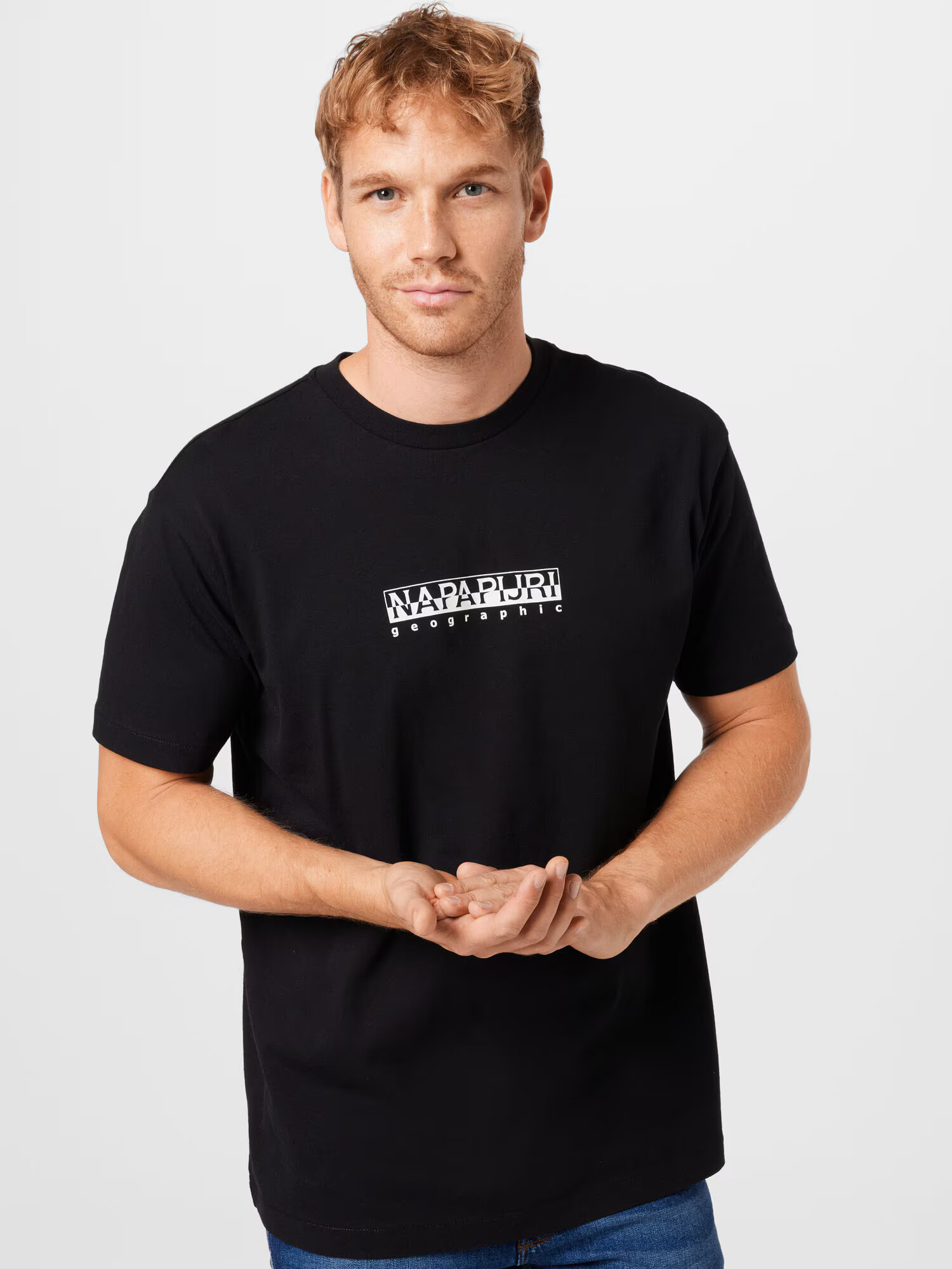 NAPAPIJRI Tricou negru / alb - Pled.ro