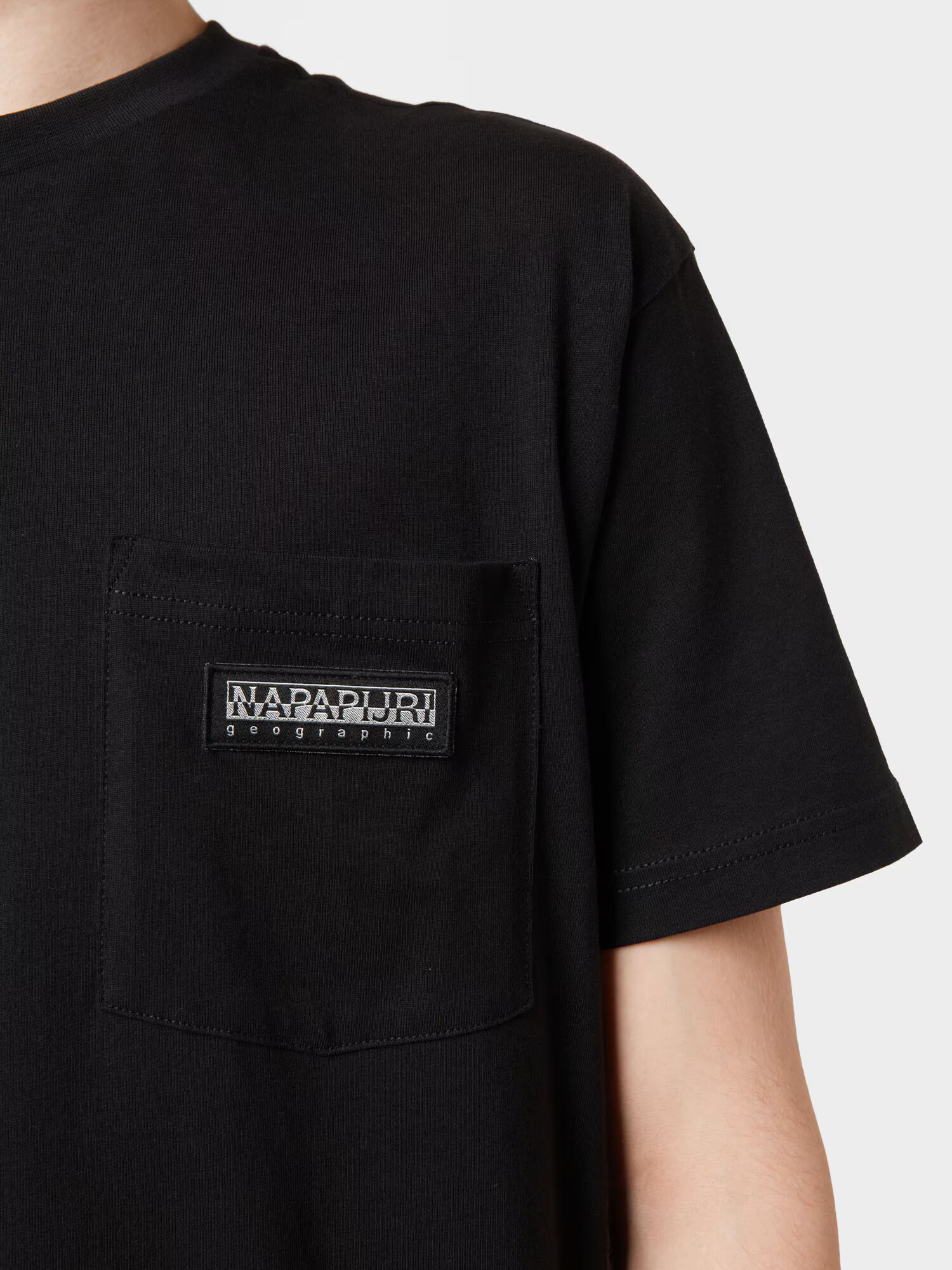 NAPAPIJRI Tricou negru / alb - Pled.ro