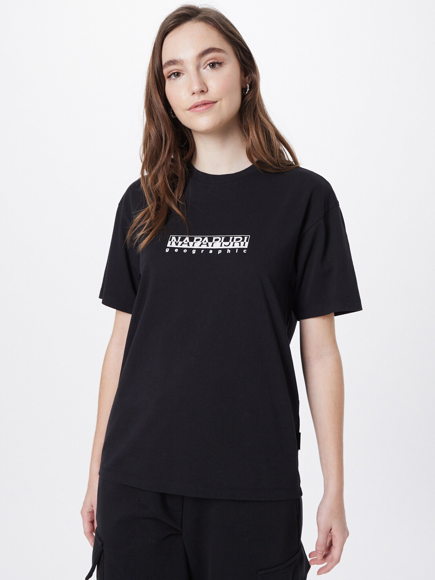 NAPAPIJRI Tricou negru / alb - Pled.ro