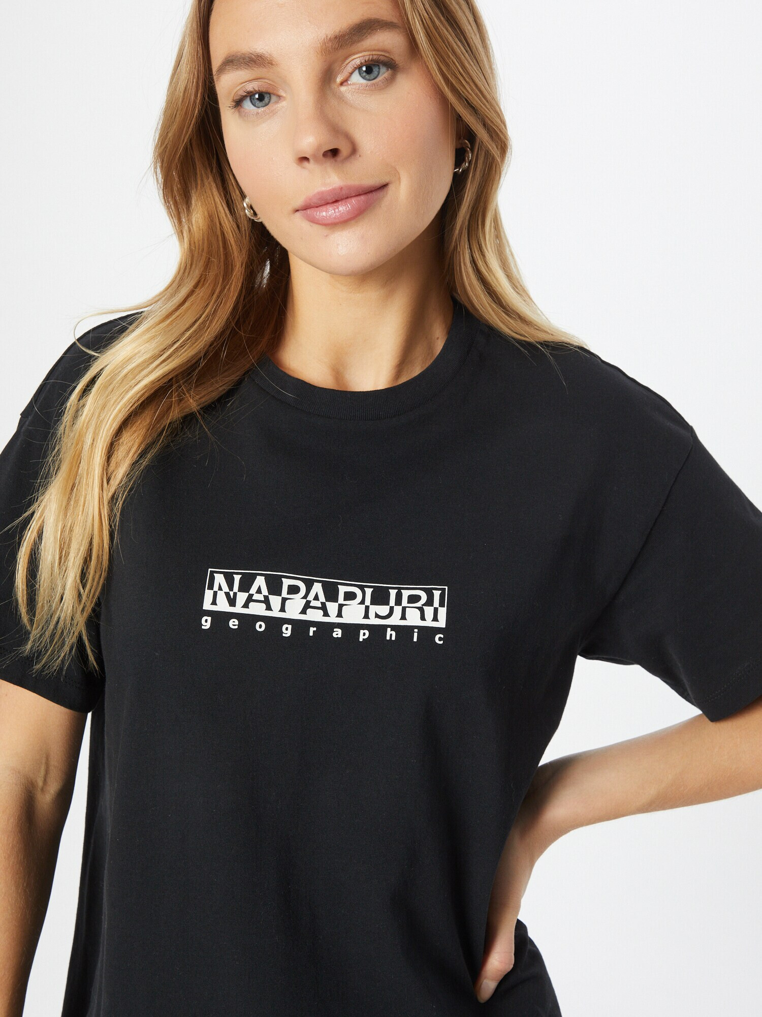 NAPAPIJRI Tricou negru / alb - Pled.ro