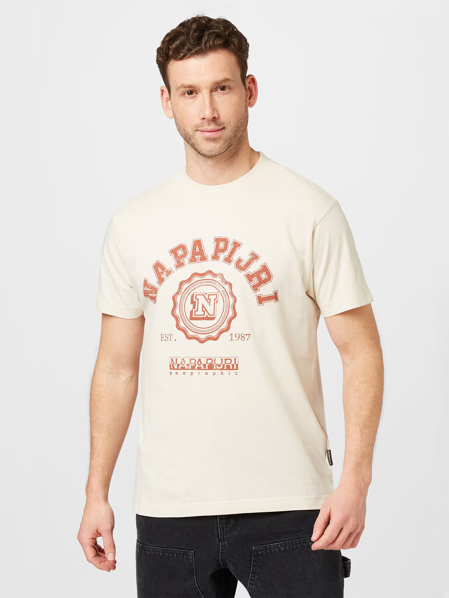 NAPAPIJRI Tricou 'QUITO' portocaliu / alb - Pled.ro