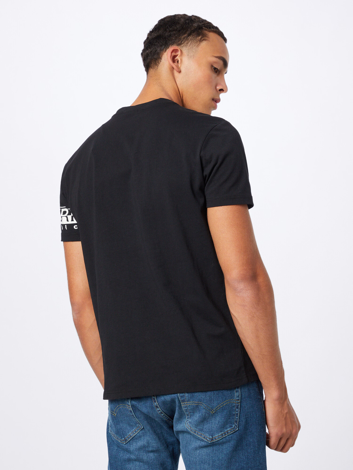 NAPAPIJRI Tricou 'SADAS' negru / alb murdar - Pled.ro