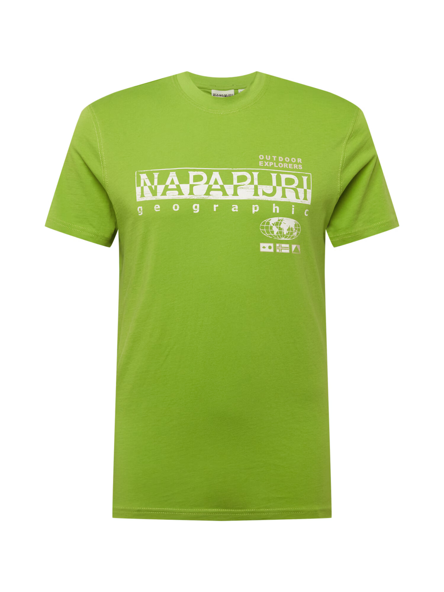 NAPAPIJRI Tricou verde măr / alb - Pled.ro