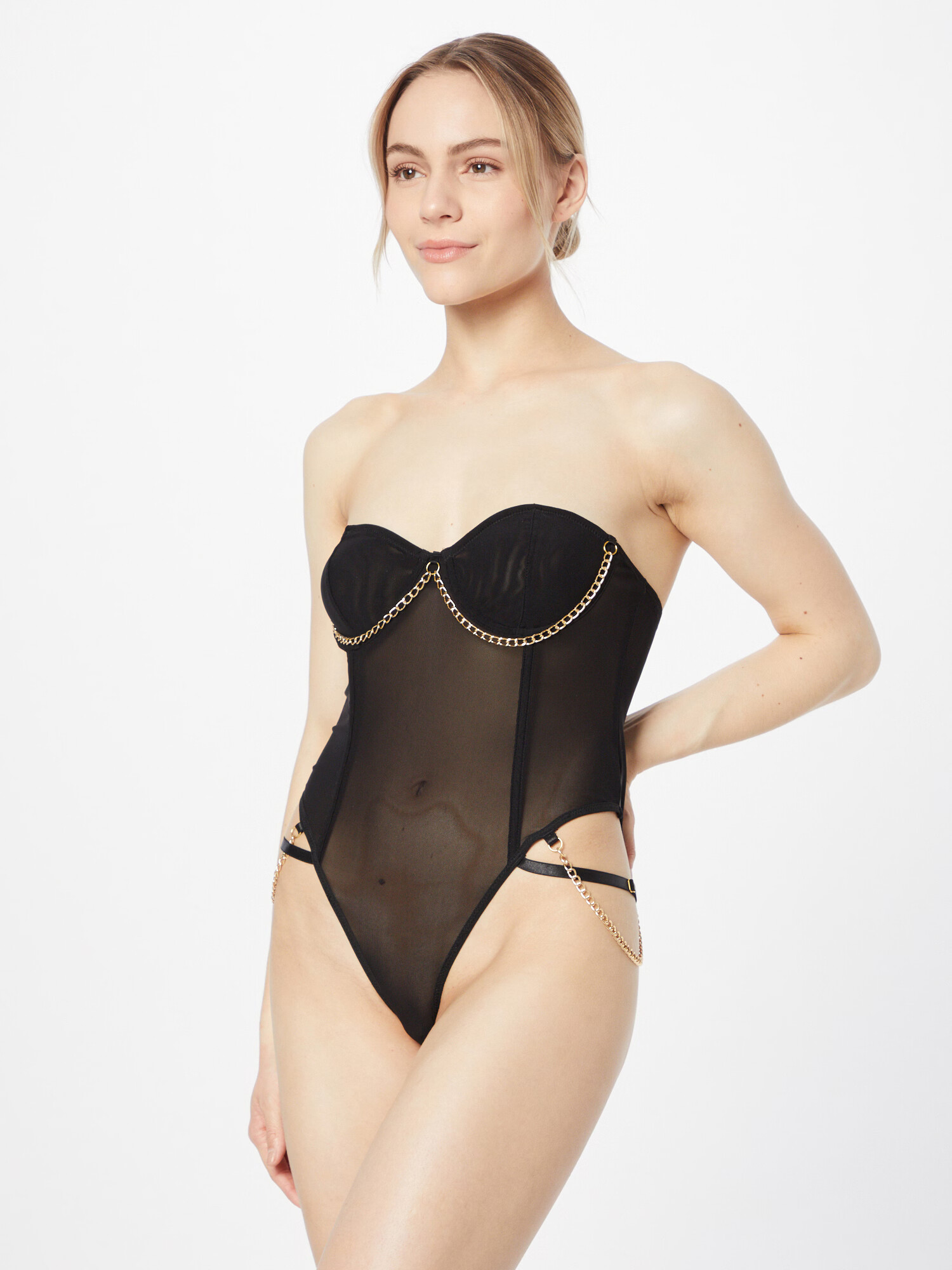 Nasty Gal Body auriu / negru - Pled.ro