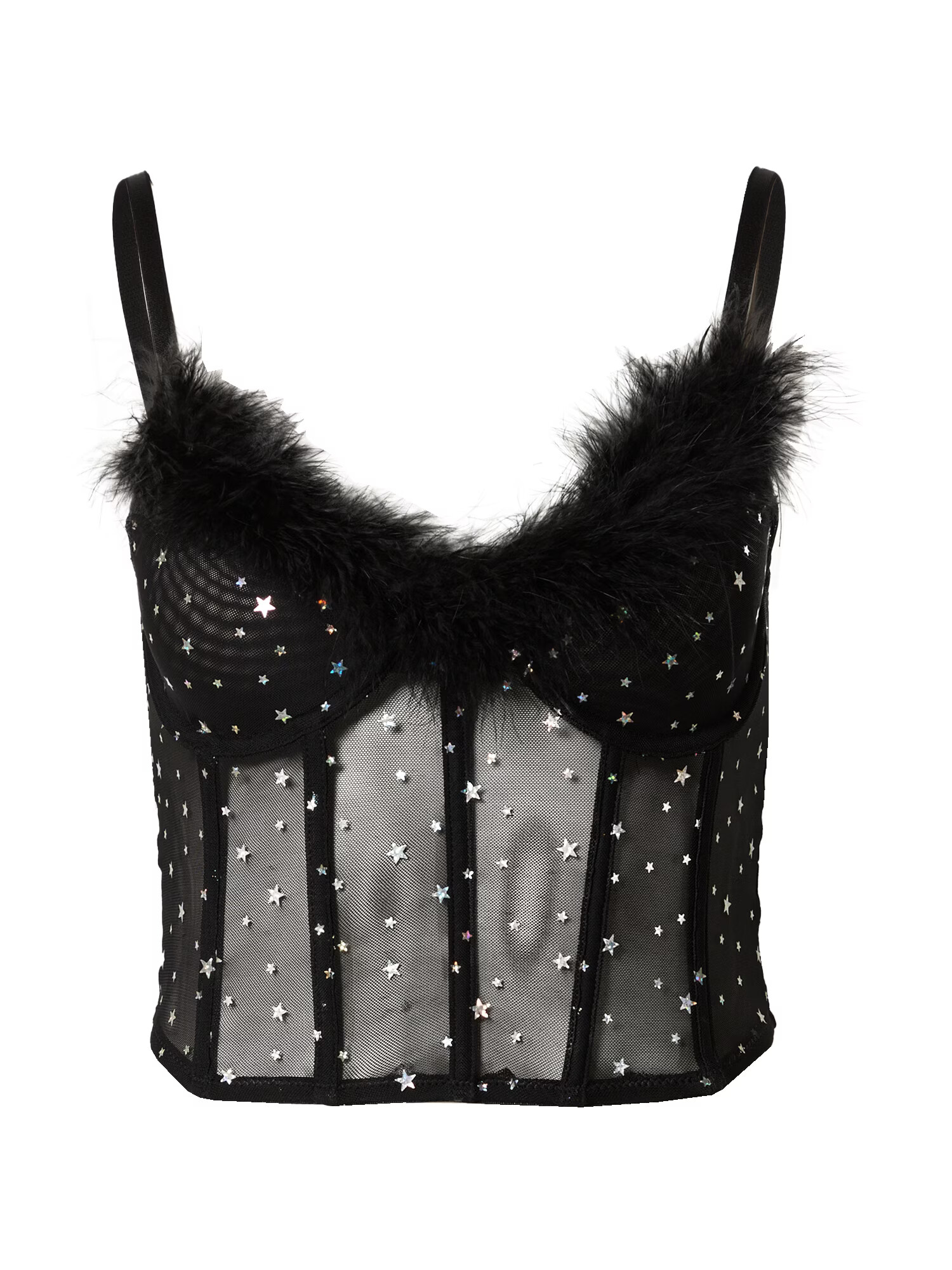 Nasty Gal Corsete negru / argintiu - Pled.ro