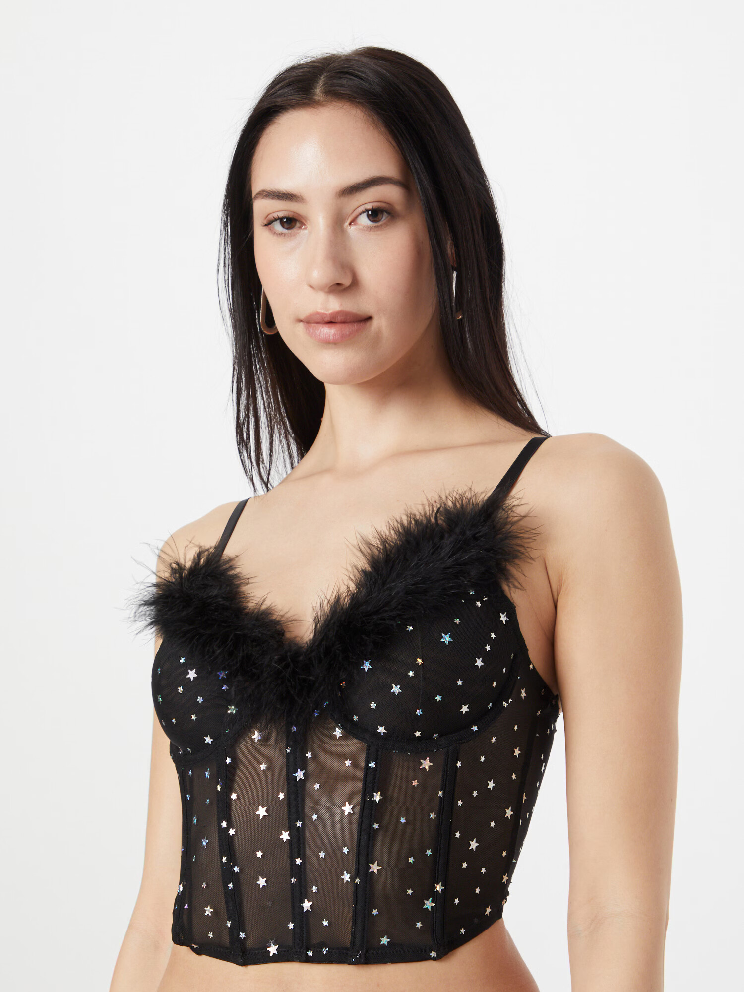 Nasty Gal Corsete negru / argintiu - Pled.ro