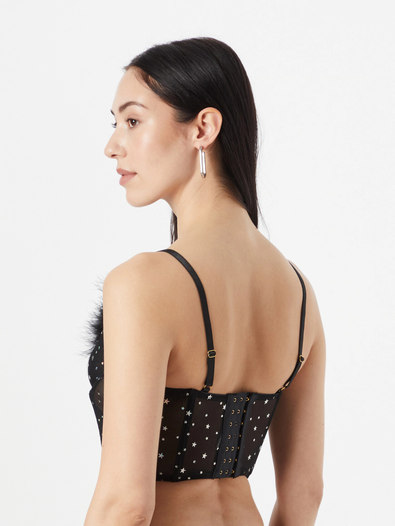 Nasty Gal Corsete negru / argintiu - Pled.ro