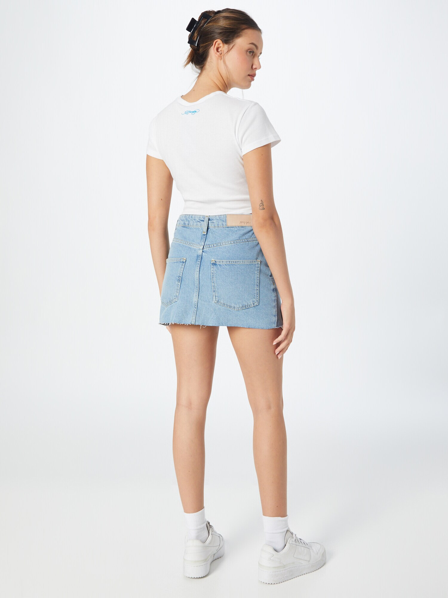 Nasty Gal Fustă albastru denim - Pled.ro