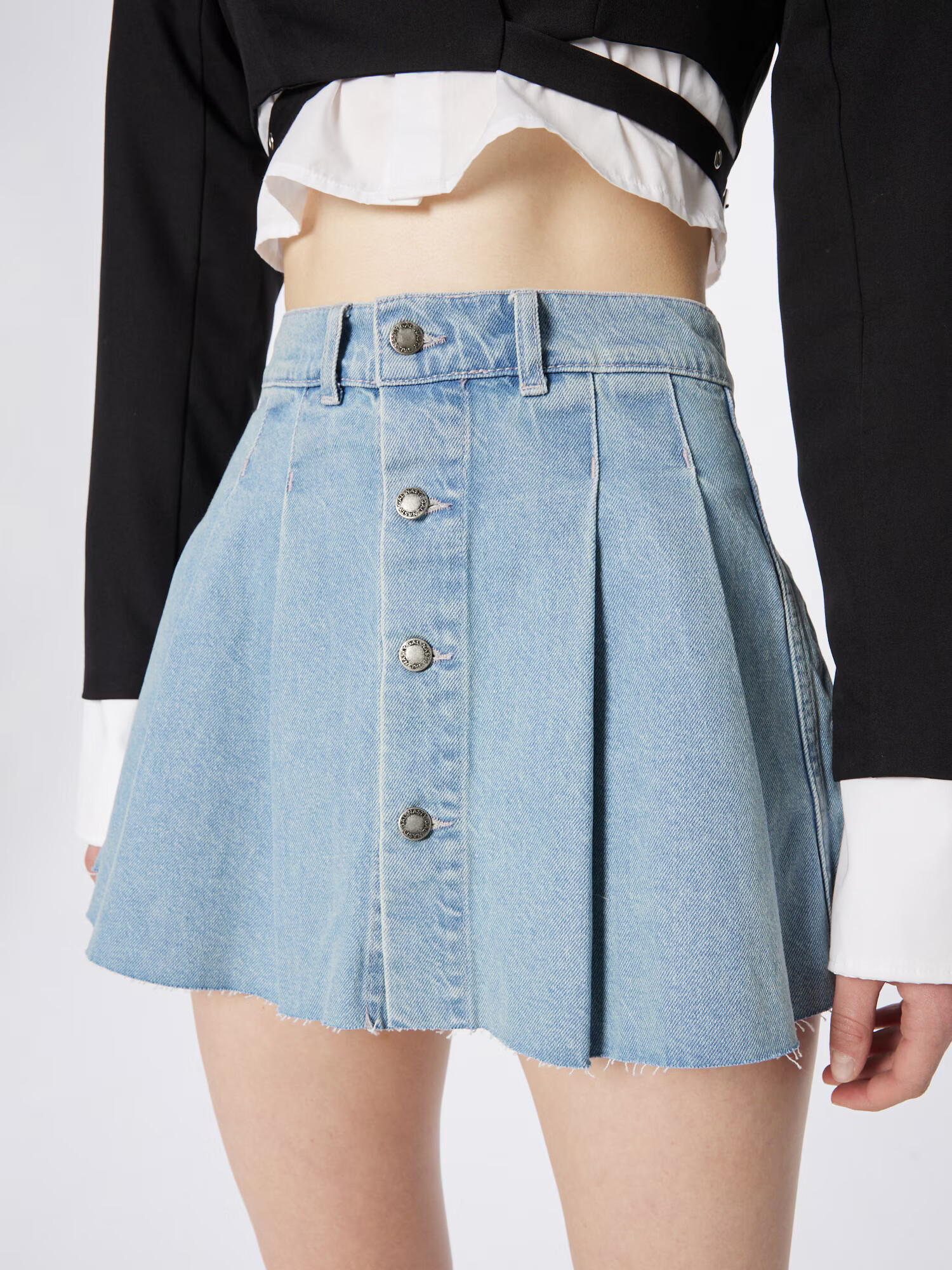 Nasty Gal Fustă albastru denim - Pled.ro