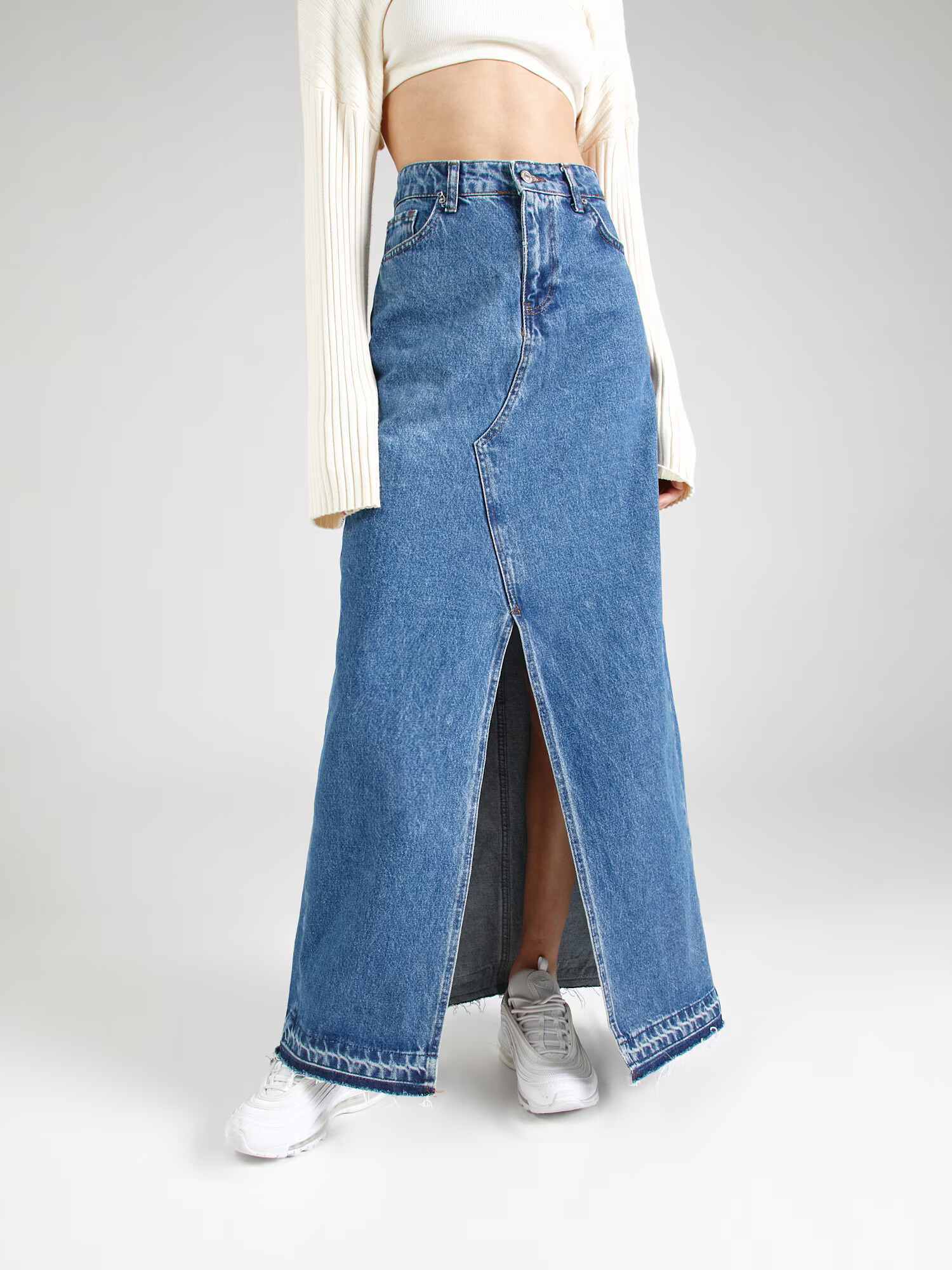 Nasty Gal Fustă albastru denim - Pled.ro