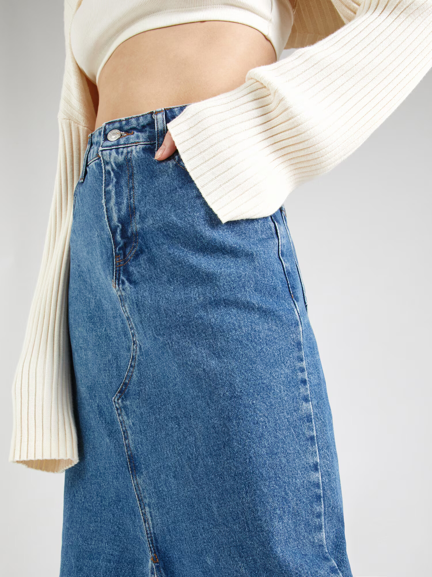 Nasty Gal Fustă albastru denim - Pled.ro