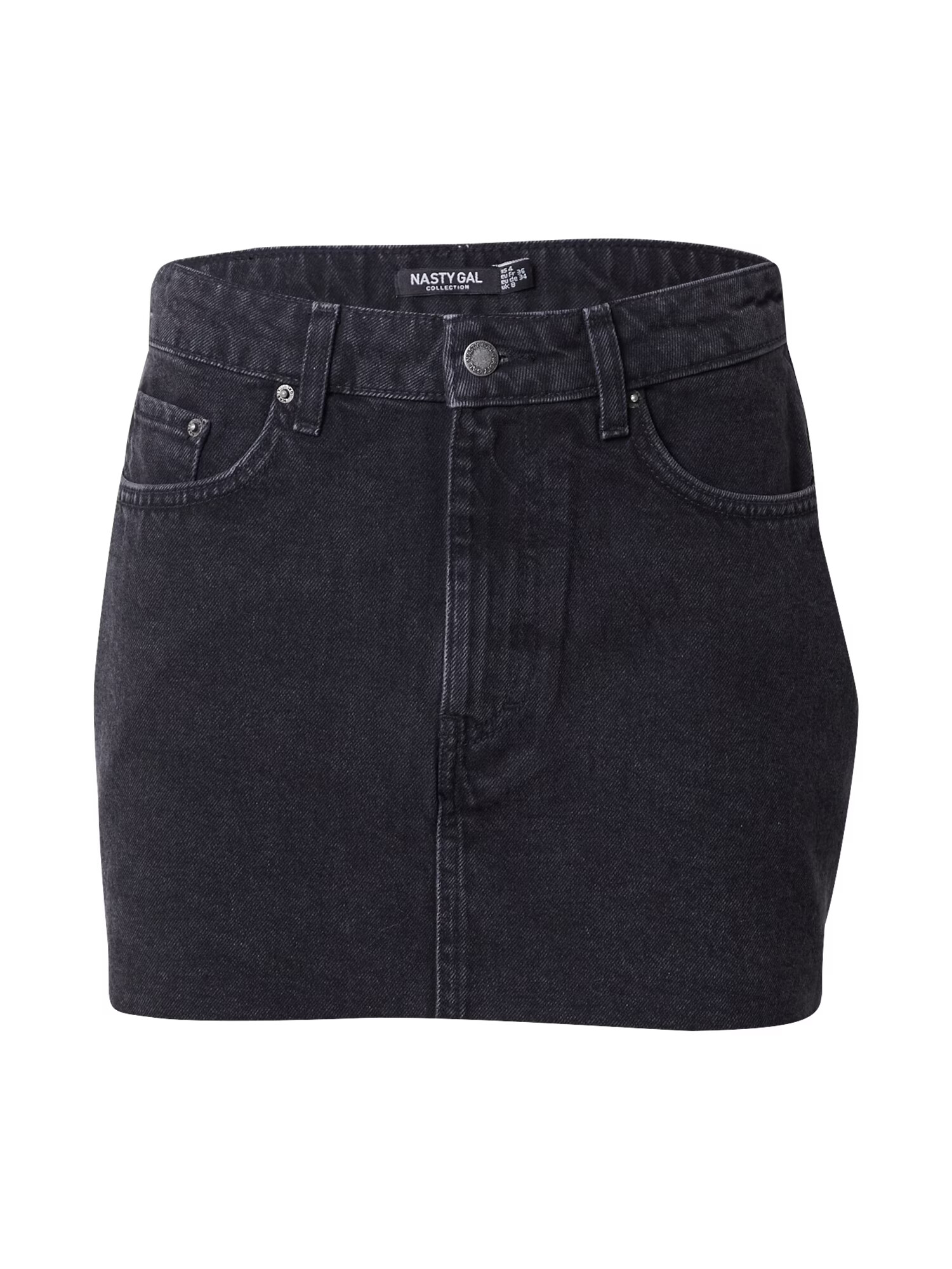 Nasty Gal Fustă negru denim - Pled.ro