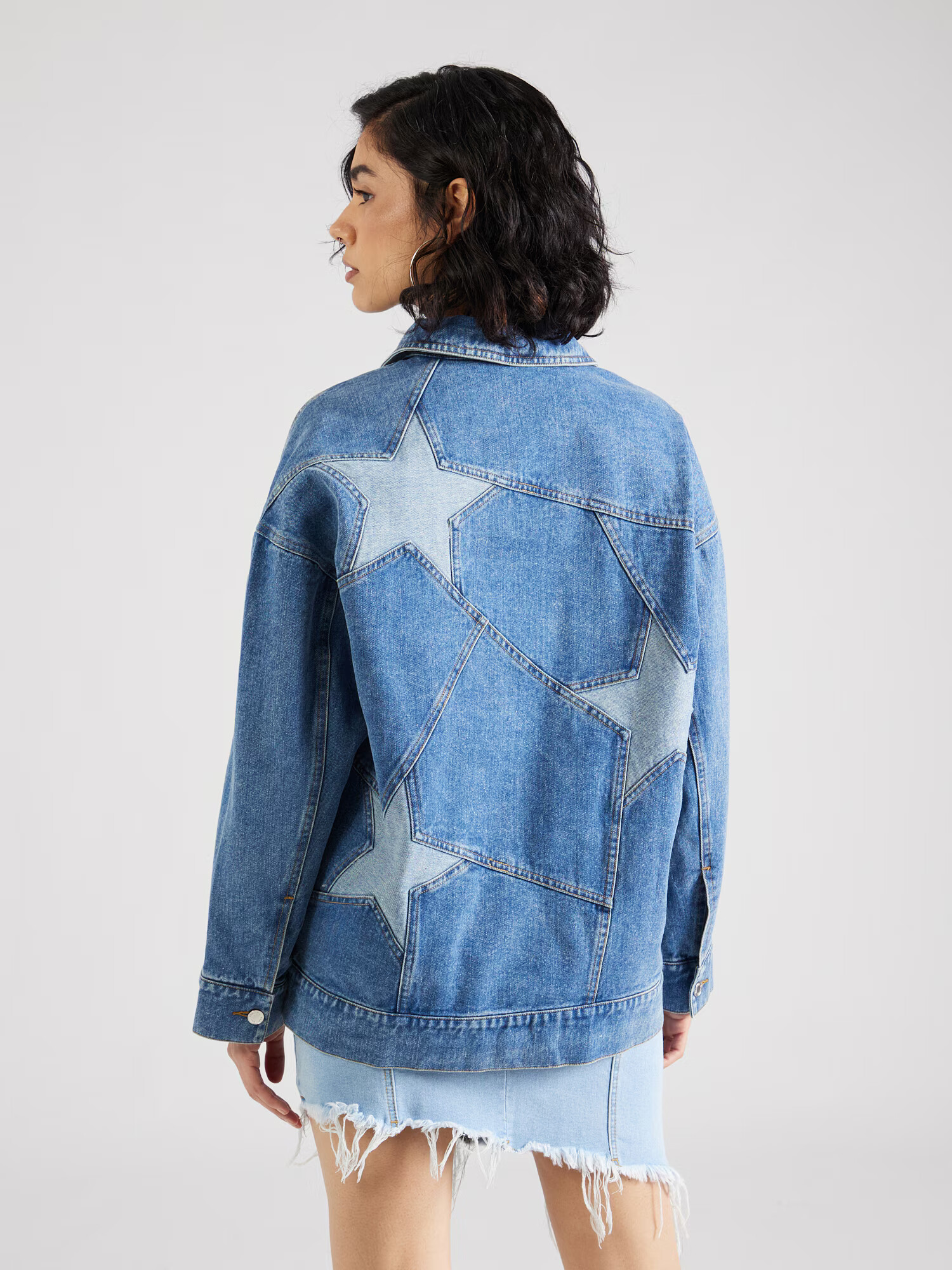 Nasty Gal Geacă de primăvară-toamnă albastru denim / albastru deschis - Pled.ro