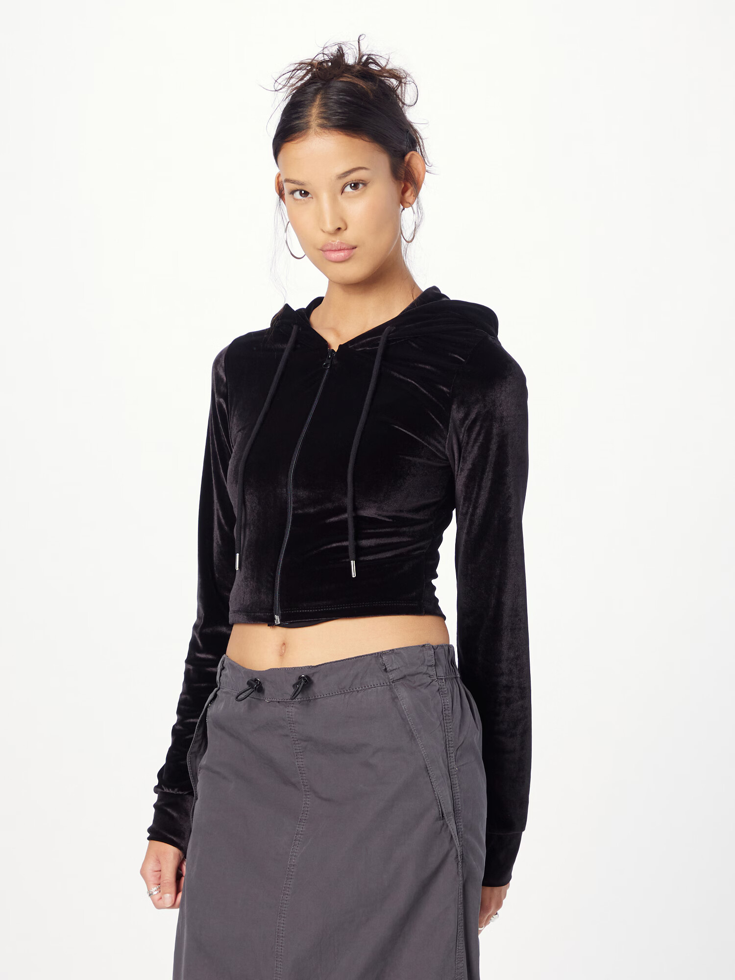 Nasty Gal Hanorac negru - Pled.ro