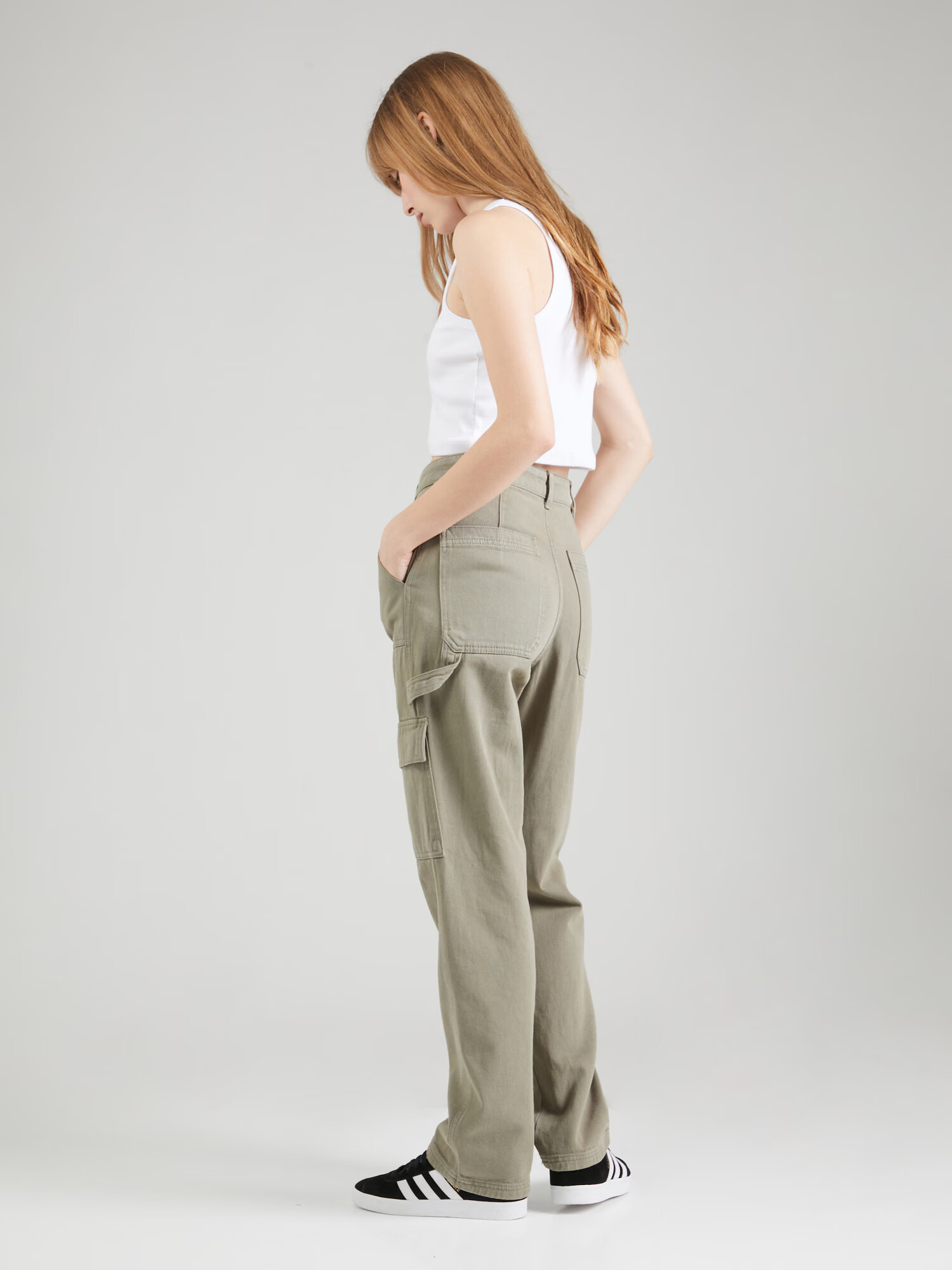 Nasty Gal Pantaloni cu buzunare kaki - Pled.ro