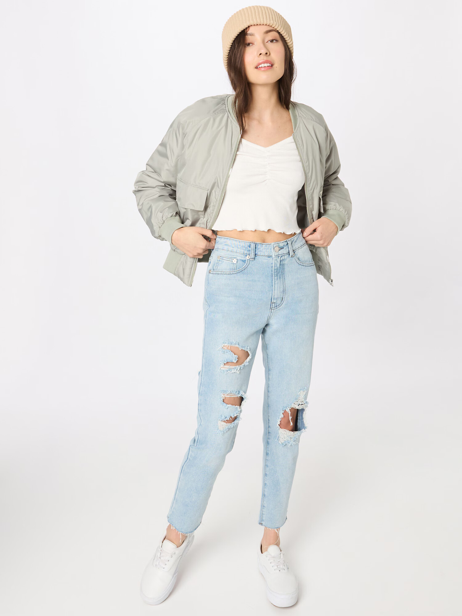 Nasty Gal Jeans albastru deschis - Pled.ro