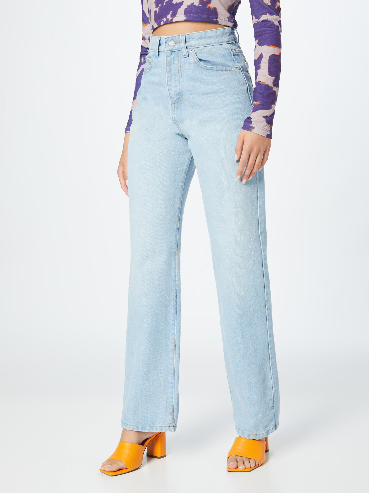 Nasty Gal Jeans albastru deschis - Pled.ro