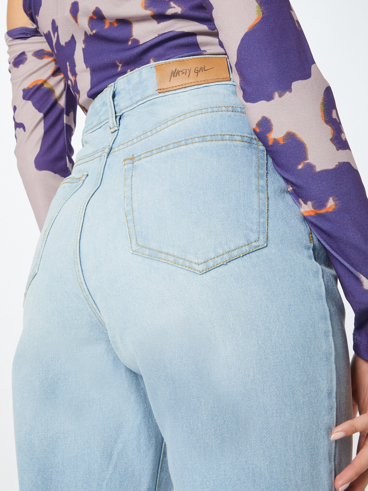 Nasty Gal Jeans albastru deschis - Pled.ro