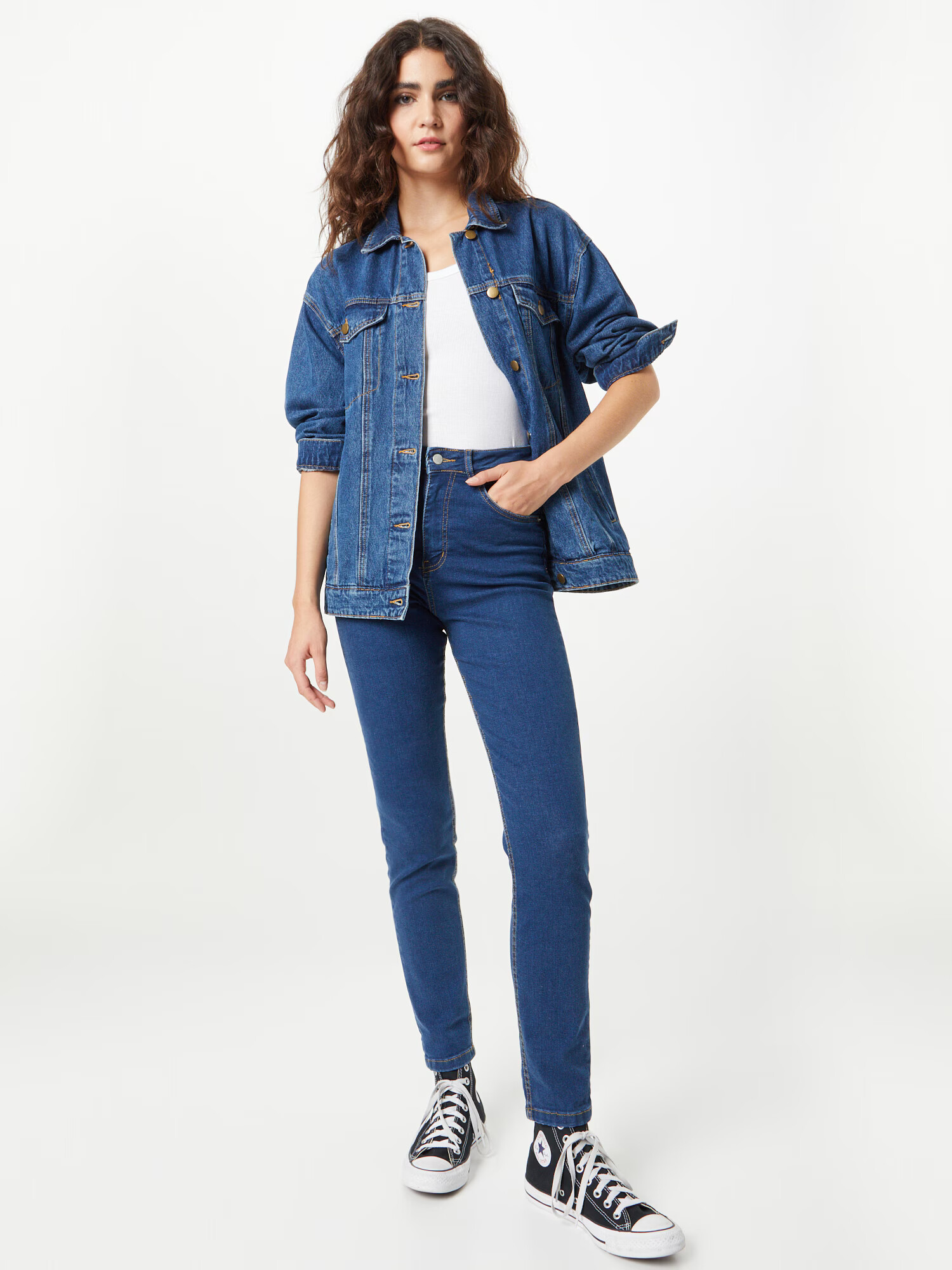 Nasty Gal Jeans albastru închis - Pled.ro