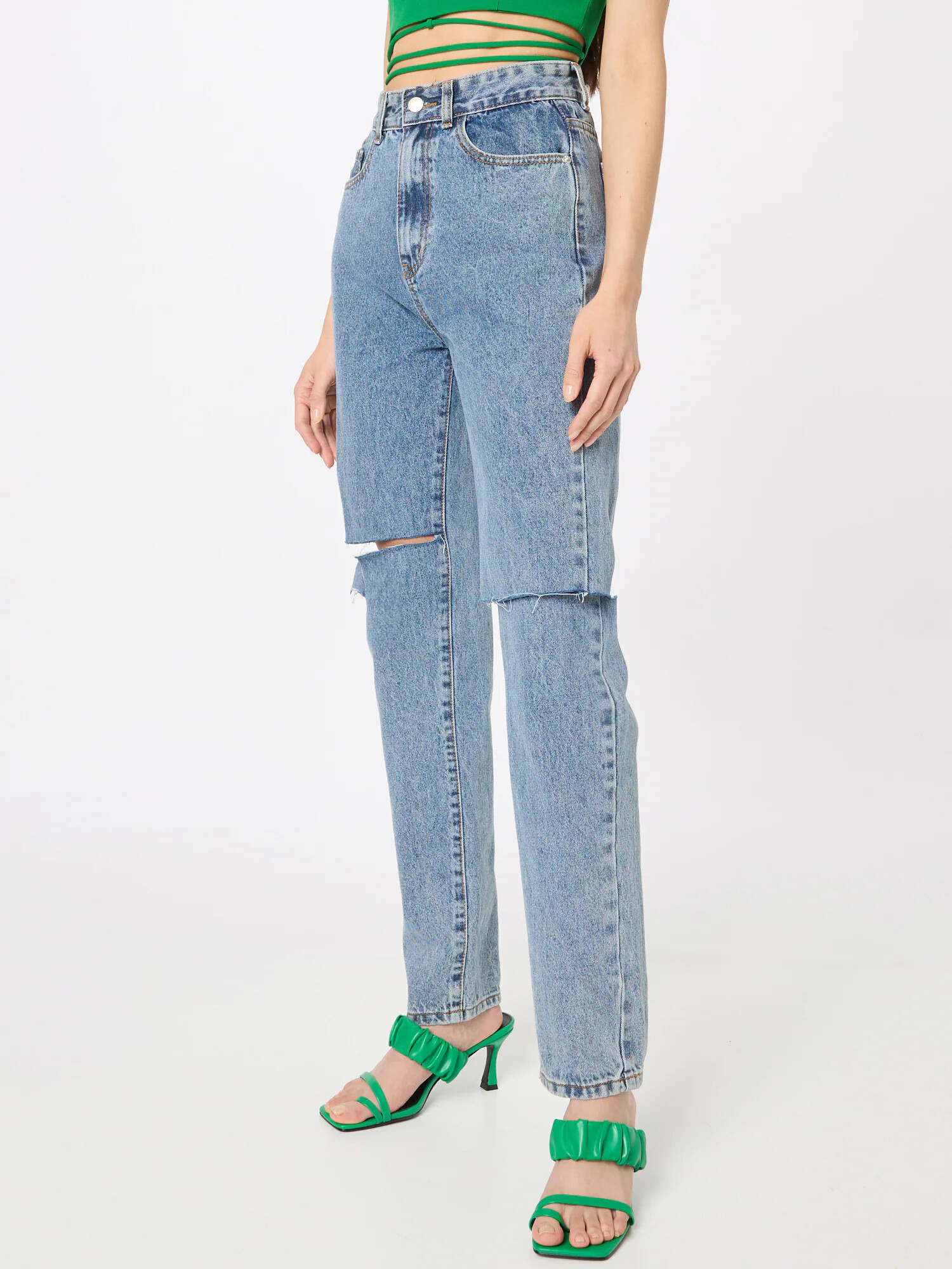 Nasty Gal Jeans 'Distressed' albastru denim - Pled.ro