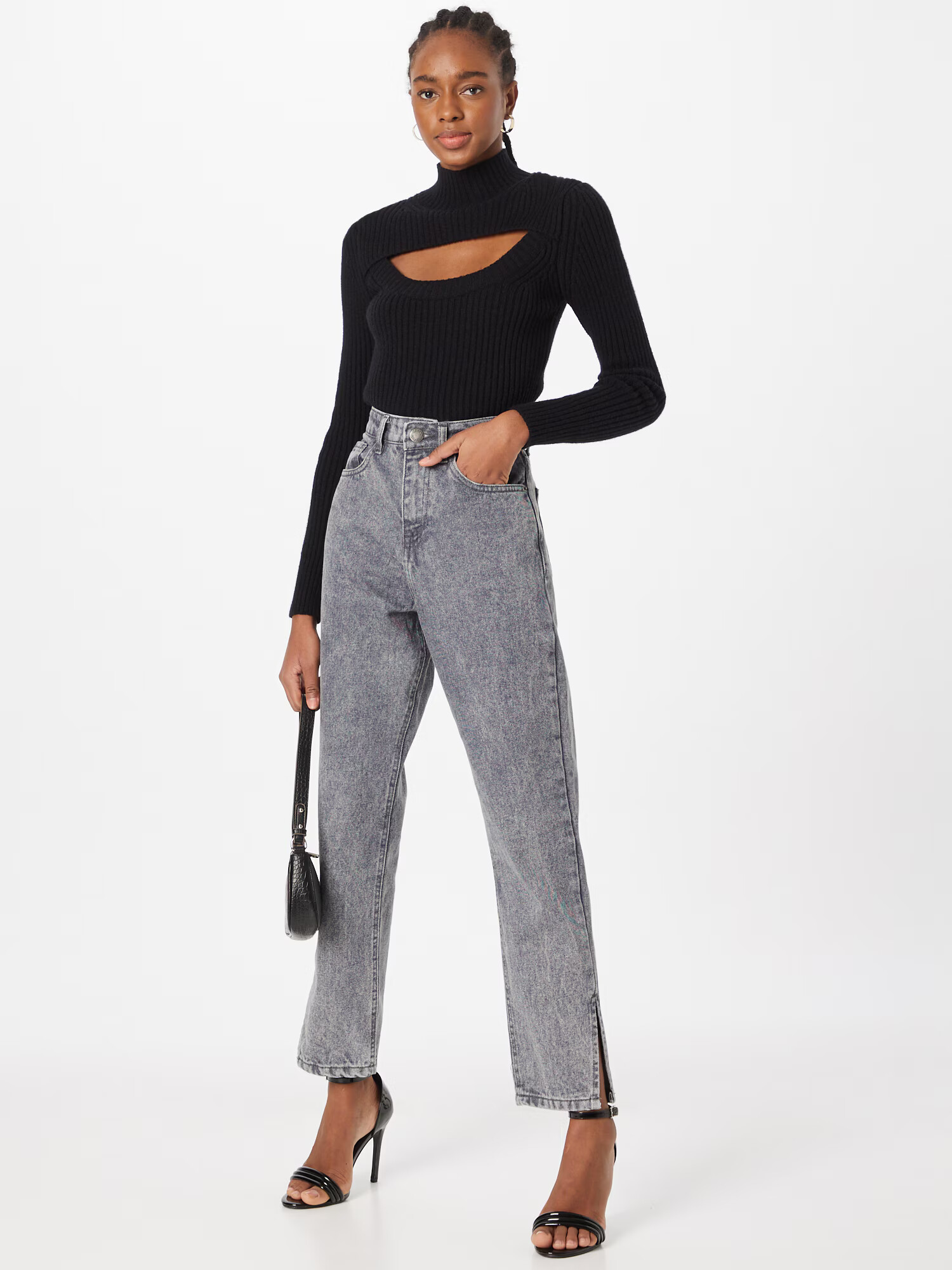 Nasty Gal Jeans gri - Pled.ro