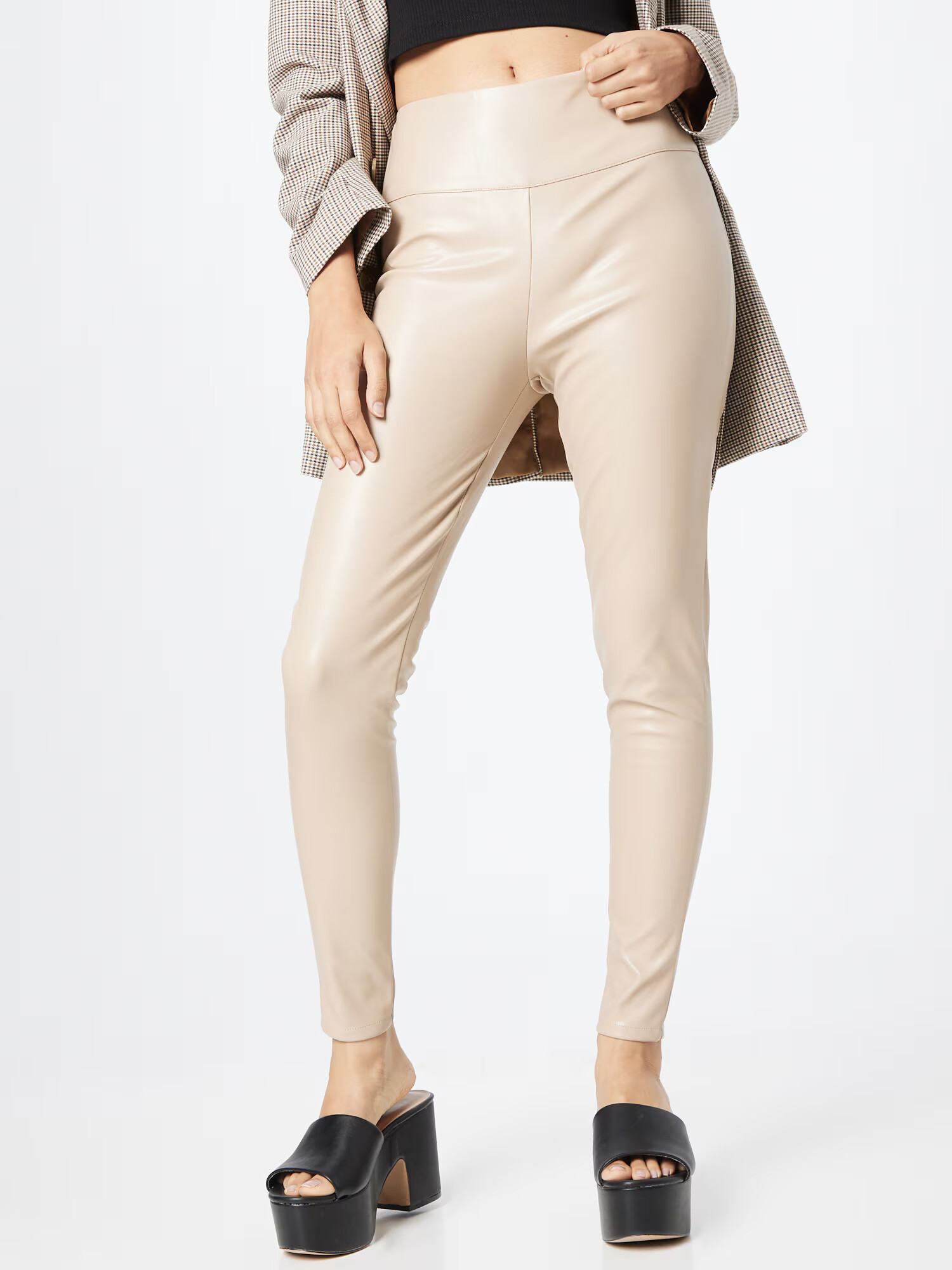 Nasty Gal Leggings culoarea pielii - Pled.ro